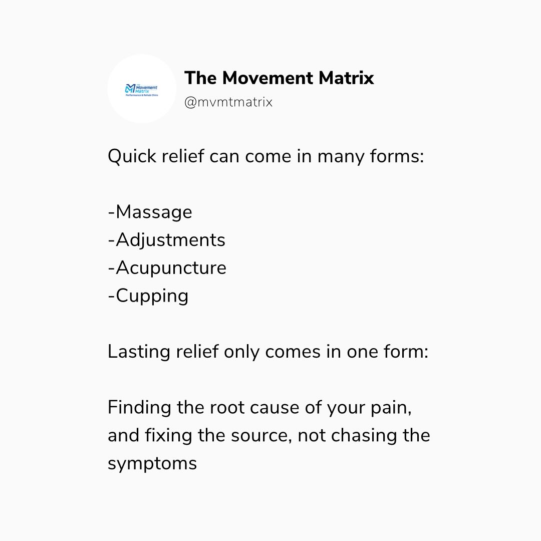 Do you feel like you are always searching for the next fix for your pain?
Maybe youâve been searching for the wrong thing the entire timeâŠ
Better yet, maybe all of the providers you have seen have been looking in the wrong place.
Stop chasing the symptoms and eliminate pain at the source.
Click the link up too for FREE clarity on the root cause of your pain.
#chiro #physiotherapy #florida #southflorida #portsaintlucie #rehabchiro #painrelief