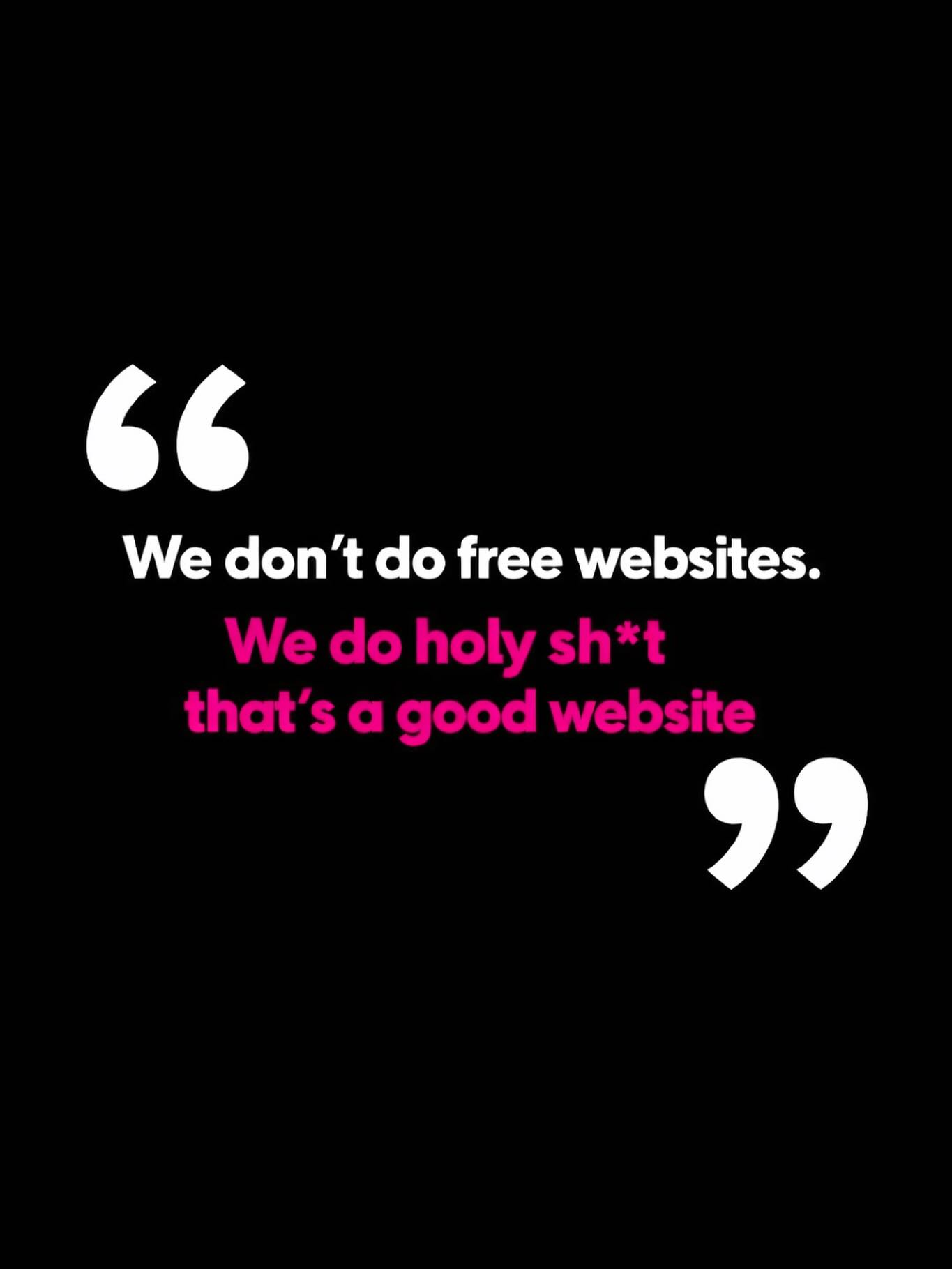 You can have a free website.
Or you can have a good one.
#freewebsite #freewebsite #notforfree