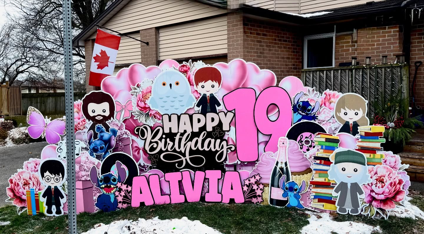 Had to go and check on this one with all this wind today! Yikes! 💨🥶. Luckily we are standing strong & it was a perfect chance to get a daytime pic!
Happy Champagne Birthday Alivia!! 💕🥳🎁. Hope you are having a great day!
✨Making your big moments unforgettable! Now booking winter, spring & grad! ✨
www.nadinenoelledesign.com
#birthdayfun #lawnsignrental #nadinenoelledesign #partydecorations #hamiltonevents #burlingtonevents