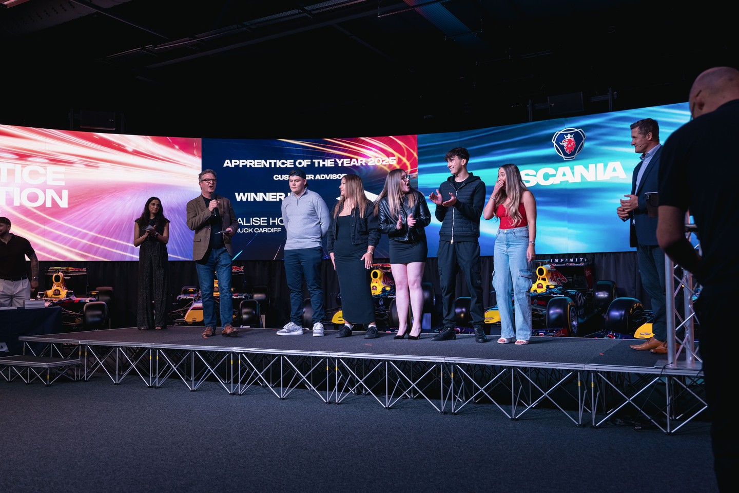 Scania Apprentice Graduation 2025!💙🛠️
At the end of November, Keltruck apprentices gathered with their peers from the Scania UK network, in Milton Keynes, at Red Bull F1 team Head Quarters to celebrate their apprenticeship success.
In addition to this already immensely proud occasion, Ketruck's Ben Powell, Kian Harvey and Analise Holland we're all nominated for Scania's Apprentice of the Year!
With Ben and Analise both going onto win in their respective categories, the night was truly an incredible one for all our apprentices who we are so proud of.
Why not put your name in the hat for next years Apprentice of the Year awards?
📅Our apprenticeship opportunities for 2026 open on Monday 22nd December. Follow us on all platforms @keltruck so you don't miss out!
#WorkWithTheBest #KeltruckApprenticeships2026