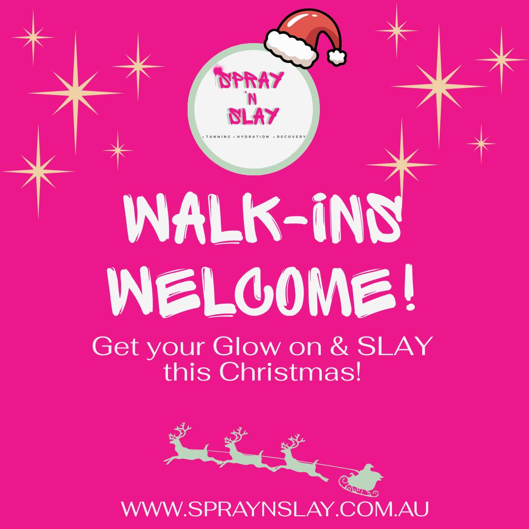 Walk-ins are absolutely welcome at Spray ‘n Slay ✨
No appointment? no worries! Just pop in for your glow-up whenever it suits you 💫
You’ll find us inside K.A Hair Artistry with the amazing Kirsty at Glenfield Shopping Centre – tan and fresh hair vibes all in one spot 🤎✂️
Come say hey and leave bronzed, confident and glowing after just 6 minutes! 🔥
#spraynslay #geraldtonWA #glenfieldshoppingcentre #walkinswelcome #automatedtanningbooth #spraytan #kahairartistry #christmasglowup #tanandslay #wellfittreatments