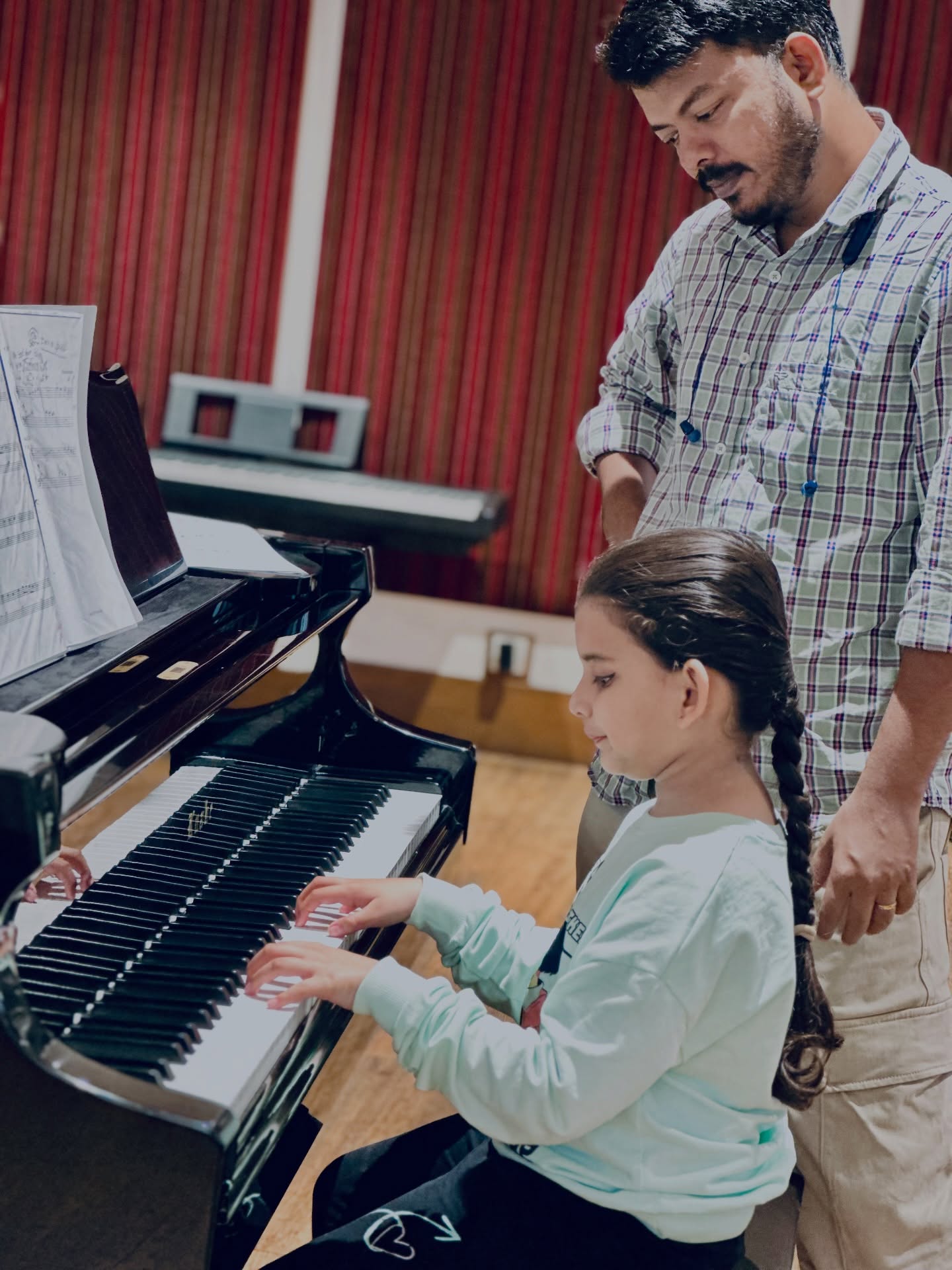 Watching little fingers find their way on the keys reminds us why we teach.
One note at a time, confidence is born 🎹✨
Proud moments like these make the journey beautiful.