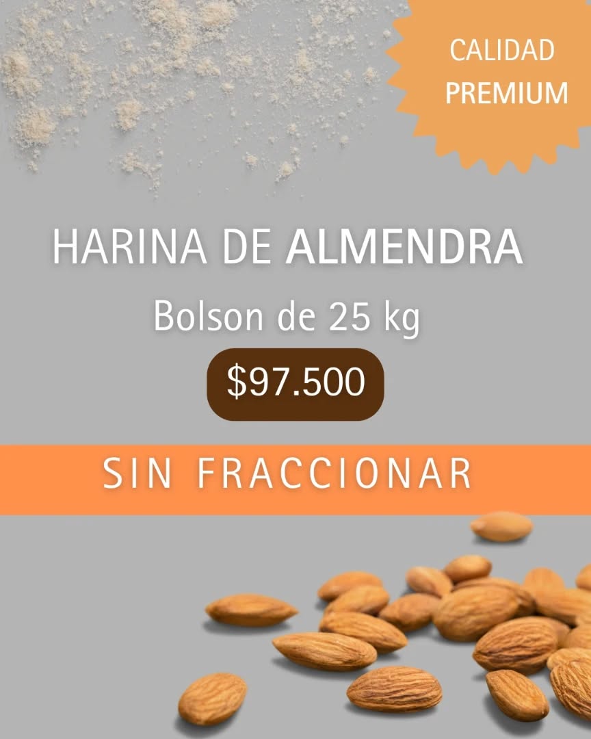✨ ¡Hora de llevar tus recetas al próximo nivel! ✨
Conseguí el bolsón de 25 kg de harina de almendras por solo $97.500, sin fraccionar y con calidad premium 🌰
Ideal para:
✅ Recetas keto
✅ Panificados saludables
✅ Budines, tortas y galletas
✅ Preparaciones sin TACC
La textura perfecta, el sabor más puro y el mejor rendimiento para tu cocina 👨🍳✨
En Don Hipólito Nueces encontrás calidad real para resultados que se notan.
Hacé tu pedido online y asegurá tu stock para estas fiestas 🎄
#DonHipólitoNueces #PromoNoviembre #EnvioGratis #FrutosSecos #ComprasOnline #VidaSaludable #TiendaNatural
