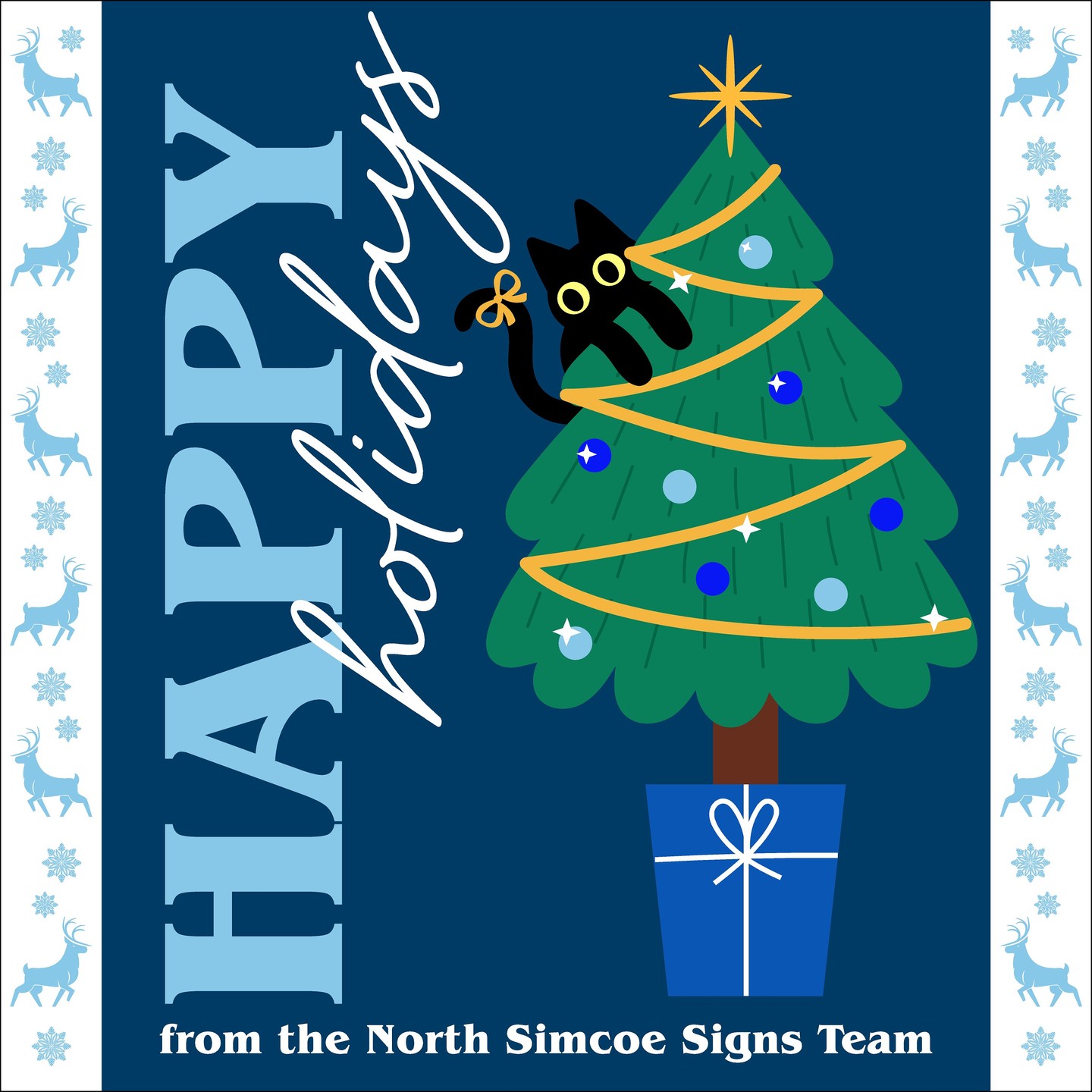 Happy Holidays from all of us at North Simcoe Signs.
Also just a reminder that we are only open from 9am - 12pm today Dec 19 and won't be back until Jan 5th.
#happyholidays🎄 #christmastime #christmastime