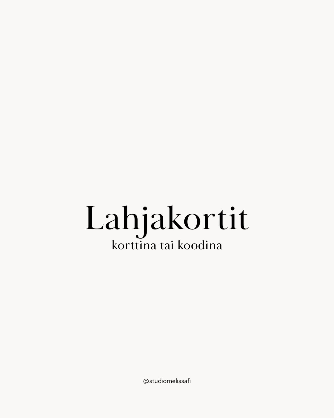 🎁 Vielä ehdit ostamaan lahjakortin meiltä! 🎁
Meillä lahjakortin voi käyttää esimerkiksi näihin palveluihin:
- Täyteainehoidot
- Hieronta
- Microblading- ja pigmentointi palvelut
- Ripsienpidennykset
- Parturi-kampaamo palvelut
✨Lahjakortin voi ostaa meiltä 23.12.-25 klo 19.00 asti.✨