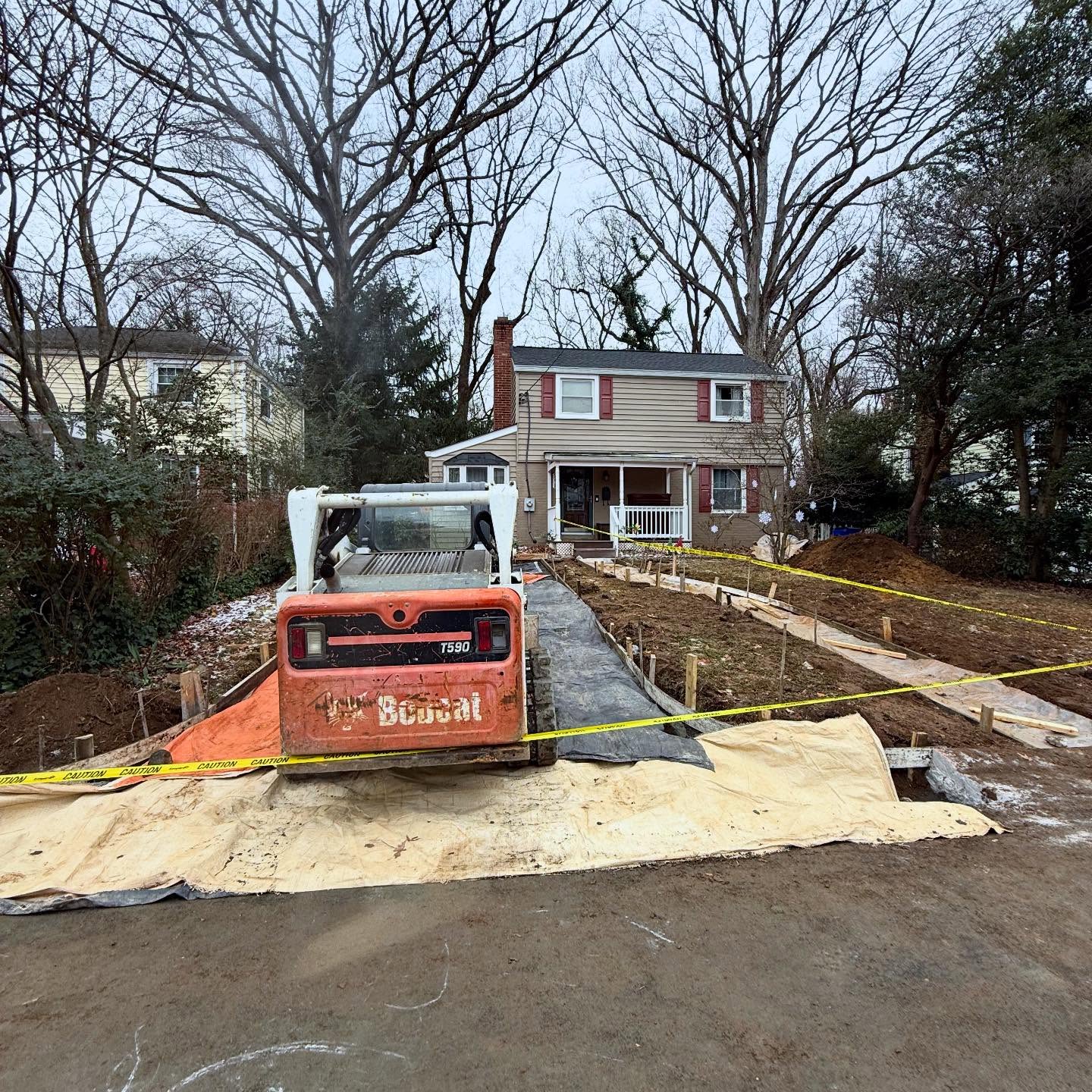 Driveway and walkway formed. Concrete tomorrow.