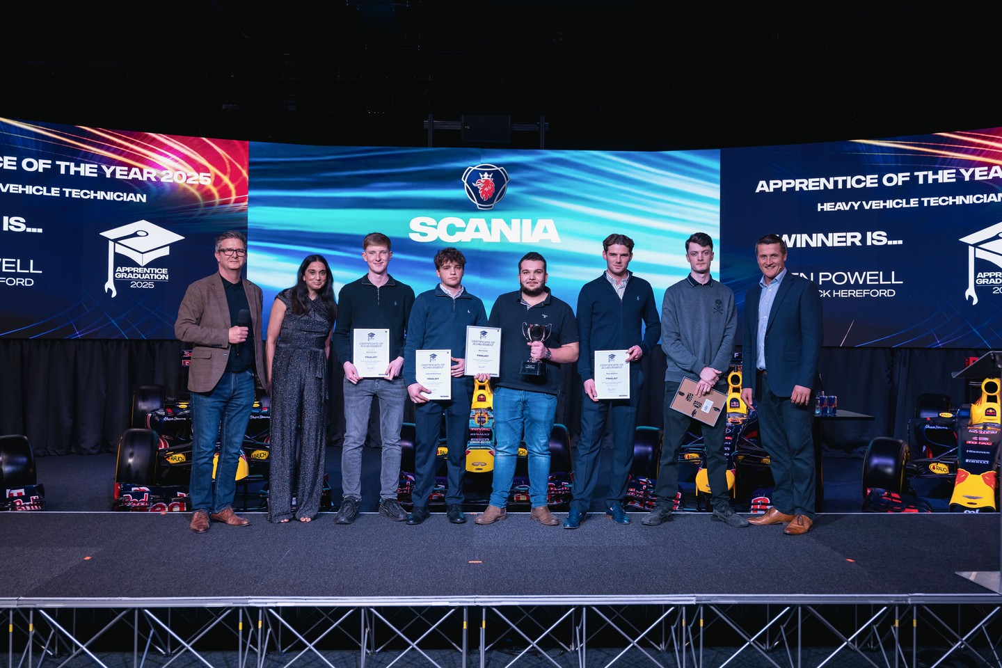 Scania Apprentice Graduation 2025!💙🛠️
At the end of November, Keltruck apprentices gathered with their peers from the Scania UK network, in Milton Keynes, at Red Bull F1 team Head Quarters to celebrate their apprenticeship success.
In addition to this already immensely proud occasion, Ketruck's Ben Powell, Kian Harvey and Analise Holland we're all nominated for Scania's Apprentice of the Year!
With Ben and Analise both going onto win in their respective categories, the night was truly an incredible one for all our apprentices who we are so proud of.
Why not put your name in the hat for next years Apprentice of the Year awards?
📅Our apprenticeship opportunities for 2026 open on Monday 22nd December. Follow us on all platforms @keltruck so you don't miss out!
#WorkWithTheBest #KeltruckApprenticeships2026