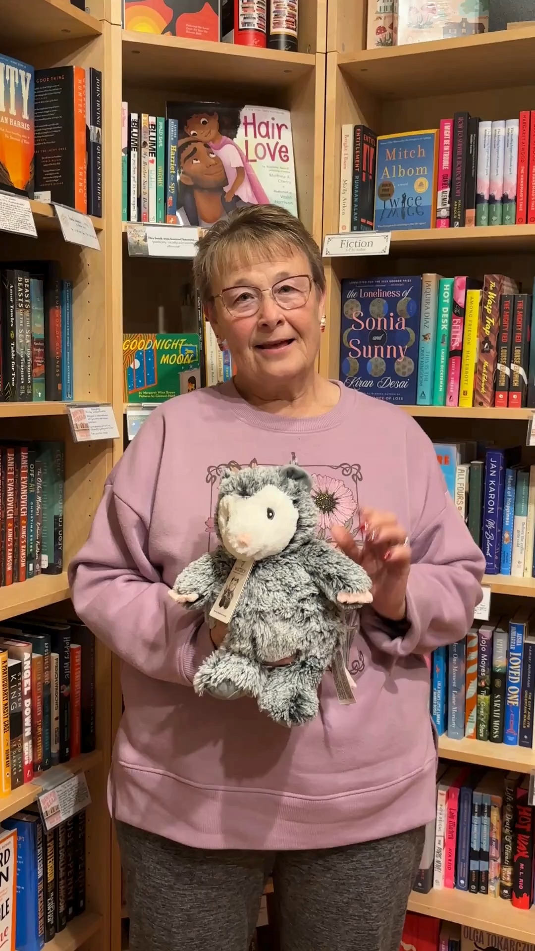 Looking for a cozy gift? Bookseller Cheryl's favorite gift to give are Warmies - adorable stuffed animals that can be warmed up for those chilly winter days that are sure to come! Stop by to check out our selection today! #shoplocal #indiebookstore