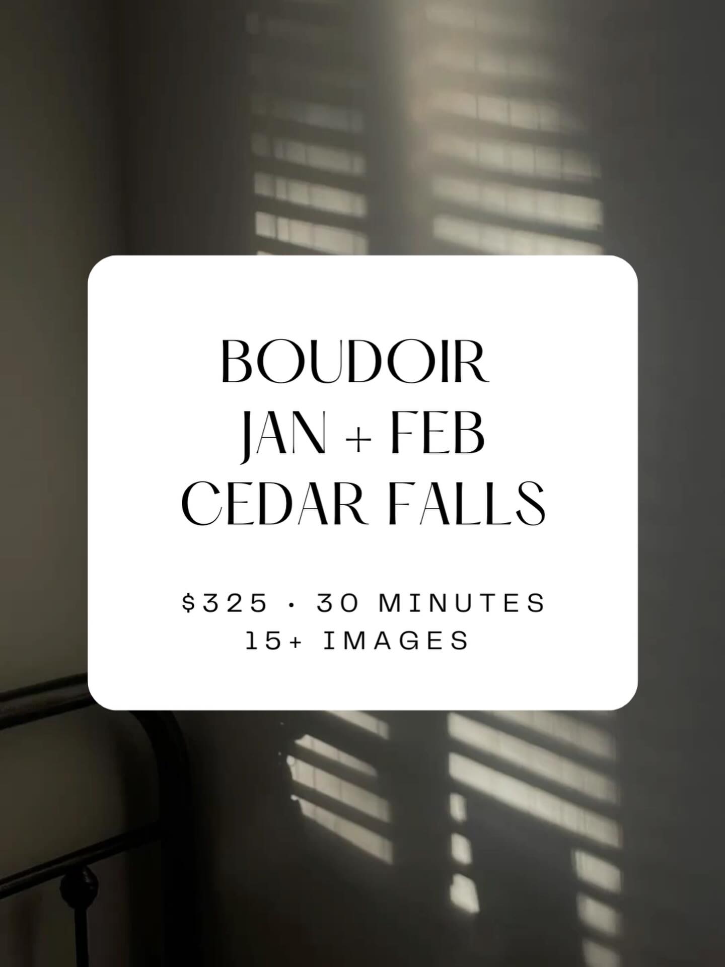 Ladies, letās get some boudoir sessions on my calendar. š¤š
Looking at booking a few weekends in January and February! Comment or shoot me a message if you want in on these!