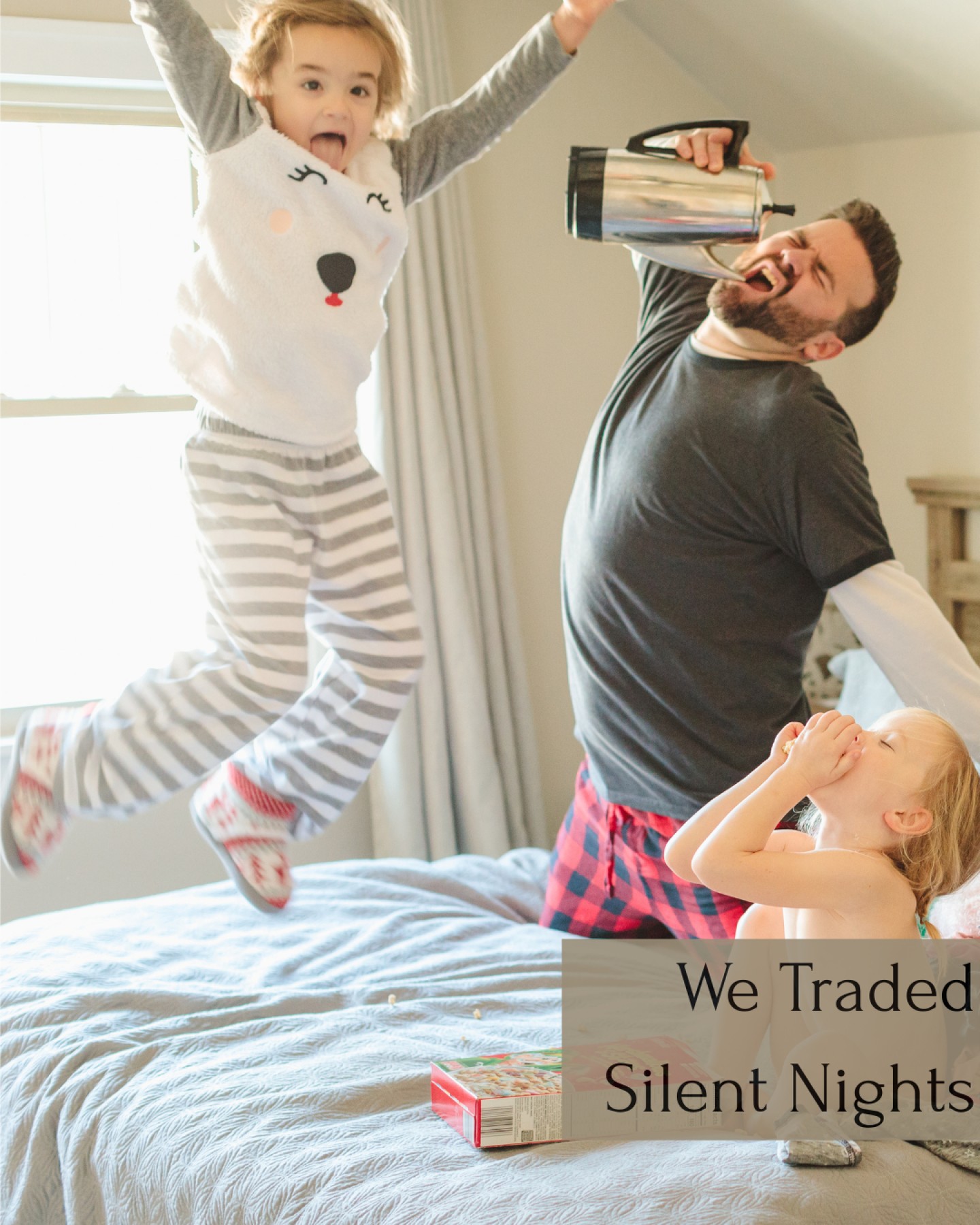 No, we did not have another baby. These are ancient pictures from our 2018 Christmas card! We've taken pictures beautiful places, in perfectly styled outfits. But these. These are my most treasured Christmas photos. Melody's mouth full of missing teeth. The way Vivian wandered around in her underwear most of that winter (I still don't know why!). Our sweet new, last baby, Maggie, just starting to notice the people and world around her. The magic and anticipation of Christmas for littles that age.
We ran on coffee and were surrounded by piles of laundry at all times, but I wouldn't trade a minute of it! What a precious time capsule to a sleepless, chaotic and precious time in life!
*
*
*
*
*
#letthembelittle #littleandbrave #charlestonphotographer #jessicastrikephotography #foxcitiesphotographer #conwayfamilyphotographer #mom #momentsovermountains #livethelittlethings #babeswhohustle #risingtidesociety #conwaysc #wisconsinphotographer #appletonfamilyphotography #familyphotographer #wisconsinfamilyphotographer #thatsdarling #childhood #darlingmovement #downtownconwayalive #liveauthentic #downtownconway #holdthemoments #appletonfamilyphotographer #thehappynow #inbeautyandchaos #childhoodunplugged #myrtlebeachphotos #myrtlebeachphotographer #myrtlebeachphotography