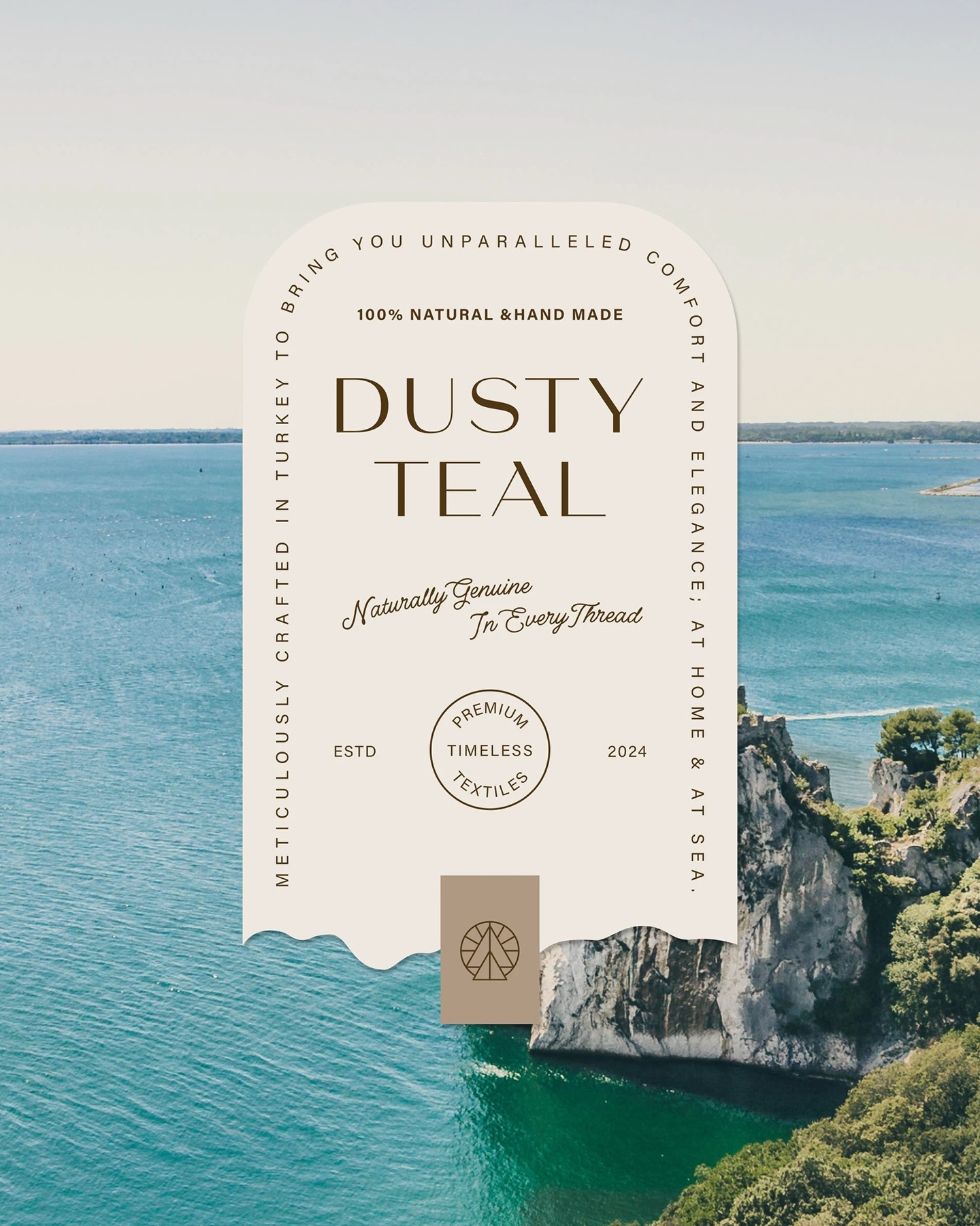 Dusty Teal is a handcrafted textile brand offering organic towels and bathrobes designed for beach, pool, home, and yacht living. Made in Turkey from natural muslin and linen fabrics, the brand places comfort, quality, and authenticity at the center of the experience.
The identity captures the calm rhythm of Mediterranean life, where time slows down and the sea shapes everyday moments. A minimal and warm visual language, refined logo, clean sans serif typography, and a cream and teal palette reflect this sense of ease and understated luxury. Golden hour imagery completes the system, translating tranquility into a tactile, lived-in feeling.
—
We design brands that feel right, because they are built right.
Award Winning Brand Design Studio with focus on Strategy, Brand Identity, Packaging and Web Design.