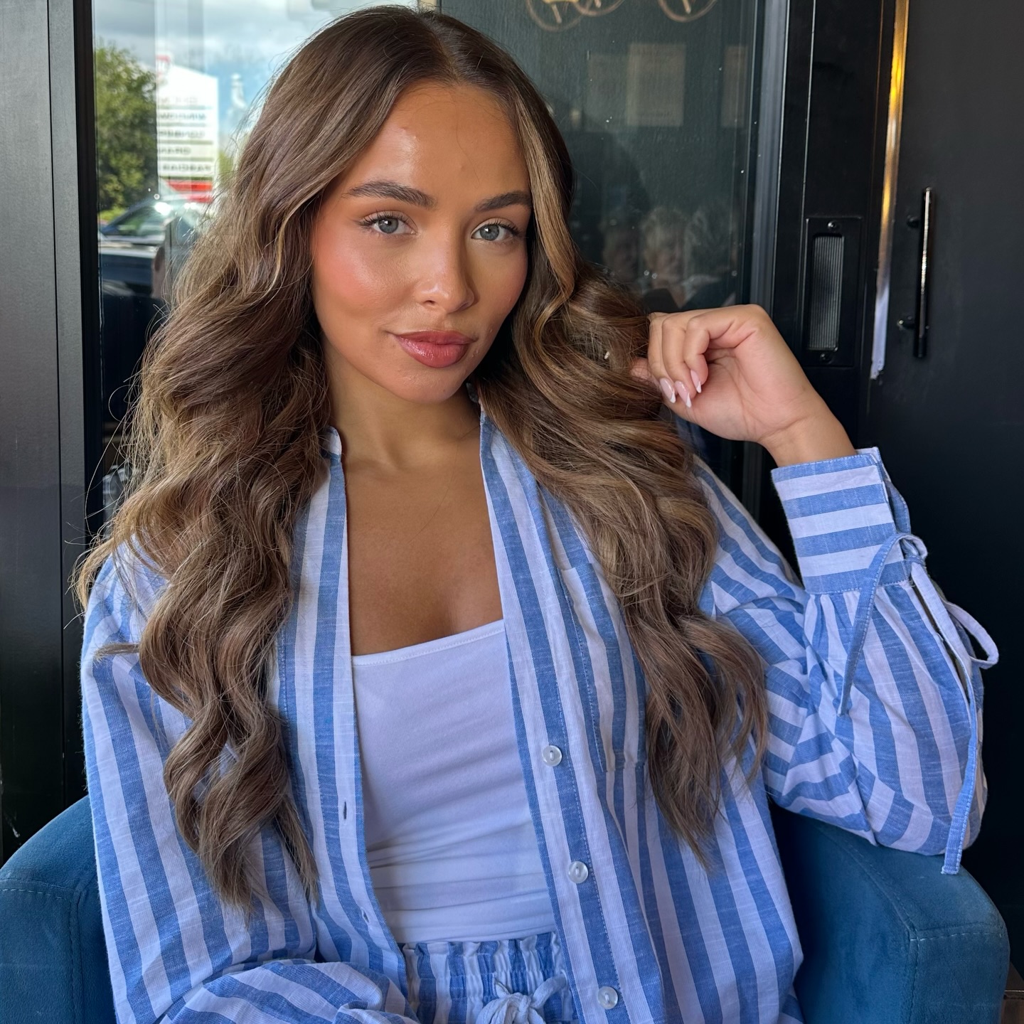 @clolloyd_ wearing our Serene Clip~Ins in shade # sweet like chocolate 🤎💫