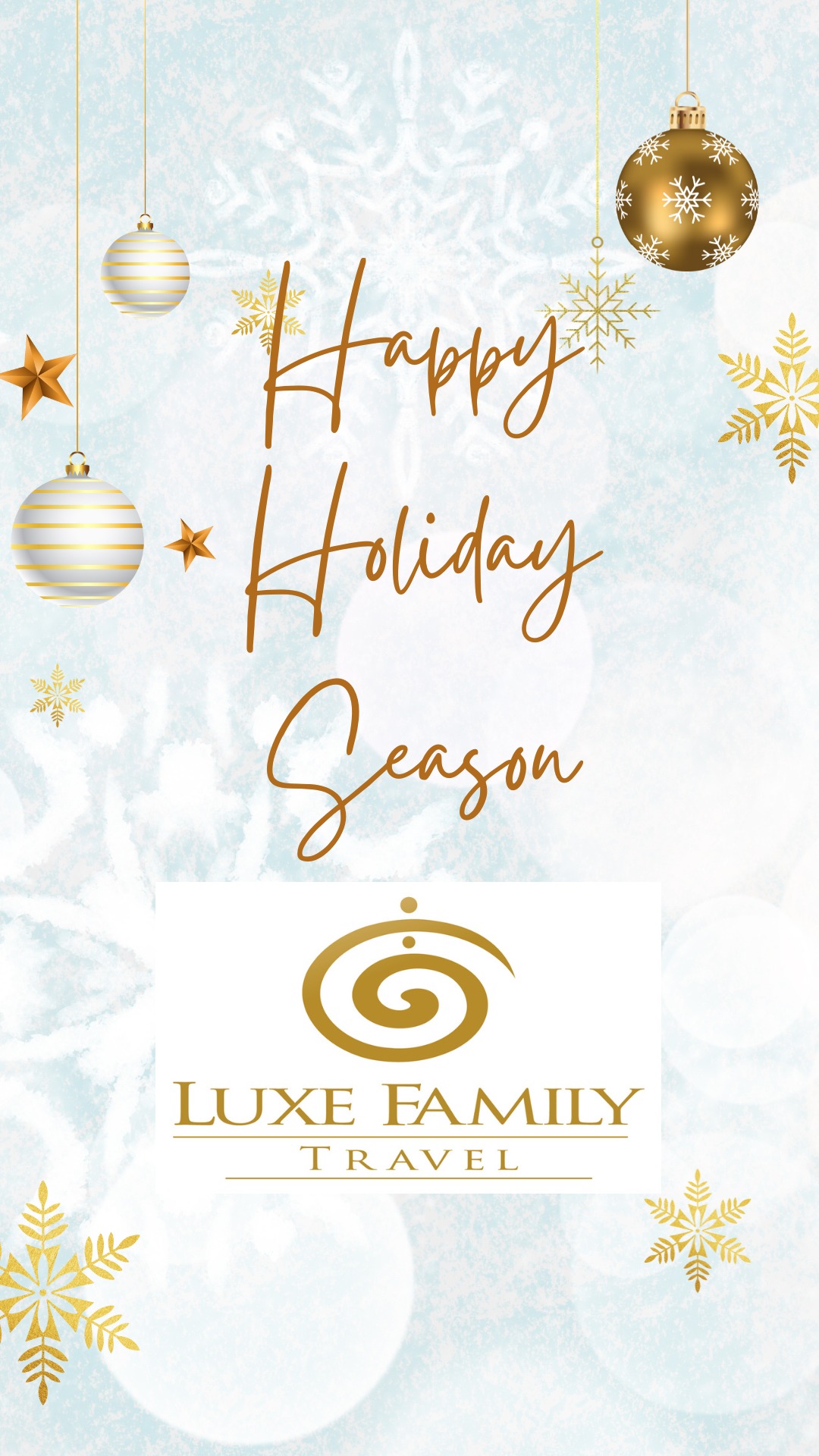 Merry Christmas!
As the festive season unfolds, our doors remain open to help you plan your next luxury escape. Whether you’re dreaming of a sun-drenched beach escape, a cosy mountain retreat, or an immersive cultural adventure, we’re here to design a journey that’s truly unforgettable.
Our team of travel experts specialises in personalised, bespoke travel, taking care of every detail so you can enjoy a seamless journey. From exquisite destinations to exclusive access, we help you travel in style and turn your travel dreams into reality.
This holiday season, let us create unforgettable experiences for luxury family travel and multigenerational travel, whether you’re planning festive travel now or your next dream holiday.
Merry Christmas and happy travels!
#MerryChristmas #LuxuryTravel #HolidaySeason #TravelDreams #ExquisiteDestinations
#PersonalizedTravel #TravelExperts #UnforgettableExperiences #LuxuryGetaway
#BespokeTravel #HolidayTravel #AdventureAwaits #LuxuryFamilyTravel
#MultigenerationalTravel #SeamlessJourney #BeachEscape #MountainRetreat
#CulturalAdventure #TravelInStyle #LuxuryLifestyle #Wanderlust
#DreamVacations #ExclusiveTravel #HighEndTravel #TravelInspiration
#FestiveTravel #ChristmasTravel #TravelConcierge