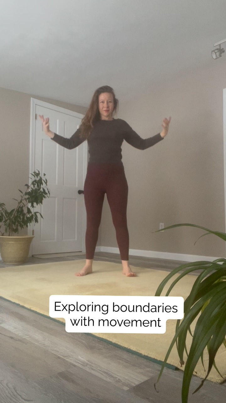 Prompt: explore boundaries with movement.
I love what I learned from doing this prompt. I start out hesitant and really focused outside myself. With a keen eye, you can see that my body doesn’t have as much weight or groundedness in the beginning.
Once my playfulness emerges(you can see a moment of delight and aliveness on my face), my movement becomes much more fluid and expressive and there’s weight in my body. I’m grounded in myself.
After that, I have more balance between myself and the outside world.
My experience with this prompt is letting me know that taking my time to explore the unknown and making space for my playful nature -when I’m ready- will support me in having boundaries that feel balanced, where I can be present with myself and the world around me.
This is an example of a prompt I might use with clients in therapy. You can try it at home. If you’re looking for more opportunities to get know and support yourself through your body, please reach out. 🩷
#dancemovementtherapy #expressiveartstherapy #creativeartstherapy #integrativepsychotherapy #somatictherapy #dancemovementpsychotherapy #mentalhealth