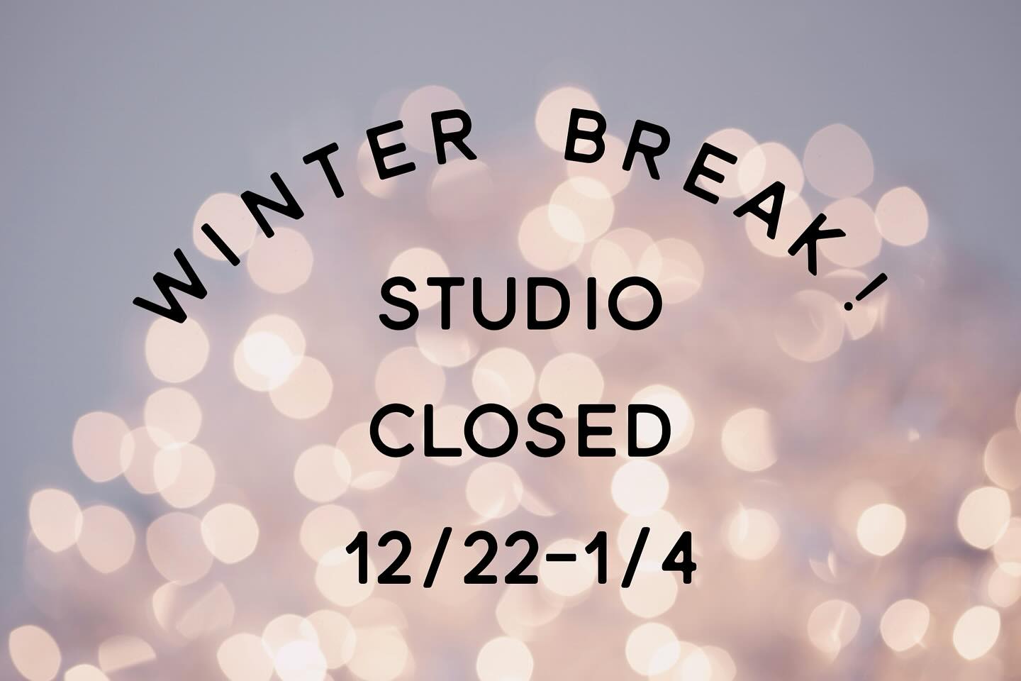 We hope you have a wonderful holiday break with your loved ones! We will see you in the new year! ❤️