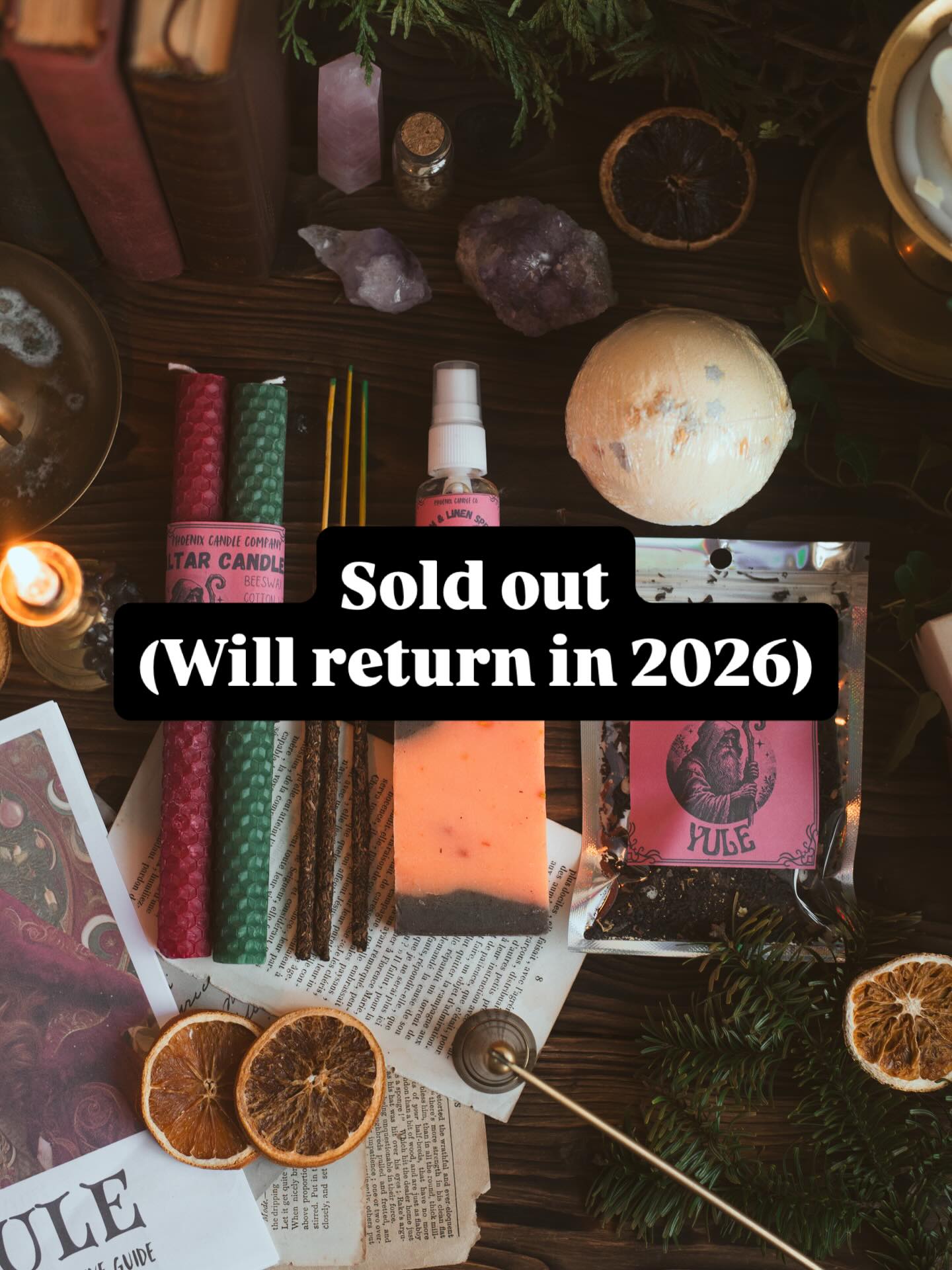 ✨ Wow, what an incredible response! ✨ We’re absolutely thrilled (and a little amazed!) to say that our Yule Event Box has completely sold out this year, and much earlier than we ever expected! Thank you all so much for your amazing support and enthusiasm. 🌟
If you missed out this time, don’t worry! The Yule Event Box will definitely be back next Christmas, so keep an eye out for its return. We can’t wait to bring the magic to you again!
#YuleEventBox #YuleMagic #YuleRitual #SoldOut #SmallBusinessUK #HandmadeInTheUK #BeeswaxCandles #SeasonalMagic #WheelOfTheYear #WitchyBusiness #PaganYule #Yuletide #ChristmasMagic #IndependentMakers #thankyou #phoenixcandlecompany