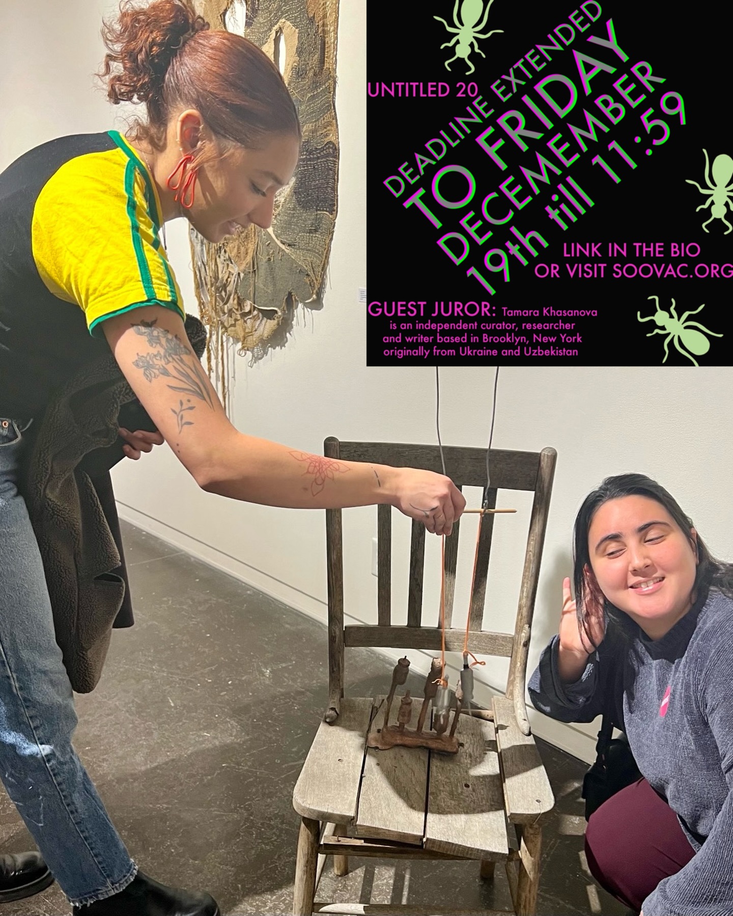 Another blast from Untitled’s past this time featuring work by Sarah Abdel-Jelil @sarahajklmnop who will also be showing at SooVAC in 2026, and work by Amy Usdin @amyusdin now showing work at the MAEP space @artsmia. Deadline to apply to this year’s Untitled 20 is tomorrow (December 19th) by 11:59pm❤️