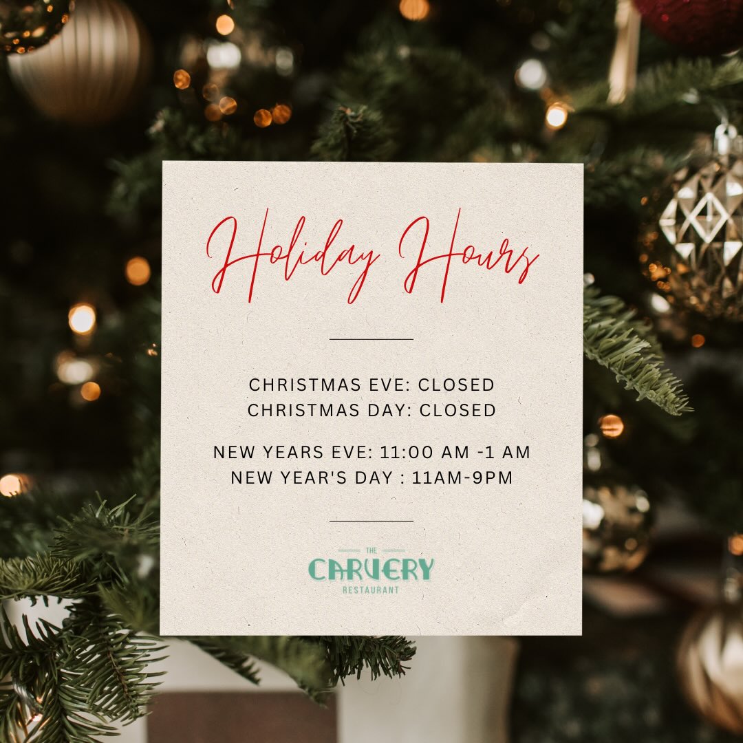 Happy Holidays from the Carvery team!