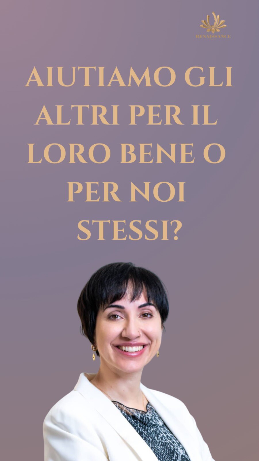 A una settimana dal Natale siamo tutti presi dai preparativi per le cene, i regali, le aspettative. In questo periodo ci diciamo che siamo “più buoni”, più disponibili, più altruisti. Ma cosa significa davvero altruismo?
Nel video parlo di come l’altruismo, soprattutto a Natale, sia spesso legato al bisogno umano di connessione, alla solitudine e al confronto sociale che questo periodo amplifica. Non per giudicare, ma per osservare con più consapevolezza le nostre motivazioni.
👉 Sul blog di Renaissance trovi un articolo completo sull’altruismo e sul suo significato psicologico. Link in bio.
#altruismo #natale2025 #aiutareilprossimo