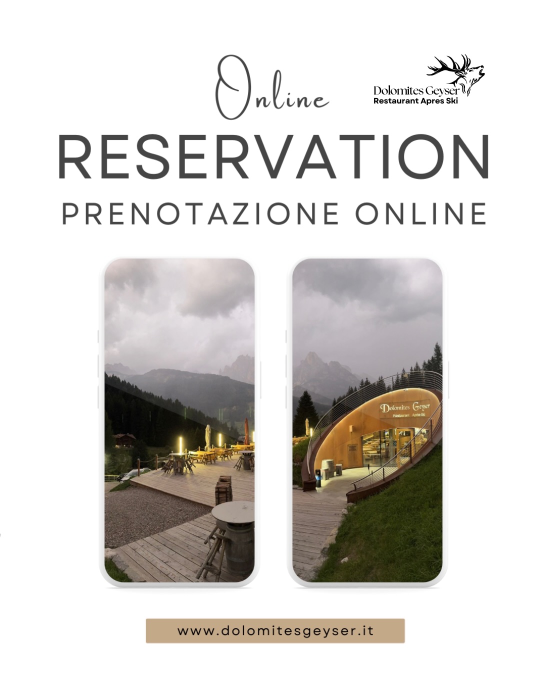 Due clic per prenotare âď¸
Tutto il resto succede dal vivo â¨
Dal nostro sito riservi il tavolo.
Per domande, dubbi o dettagli,
la chat è sempre attiva đŹ
đ Link in bio
#dolomitesgeyser #onlinereservation #buonappetito