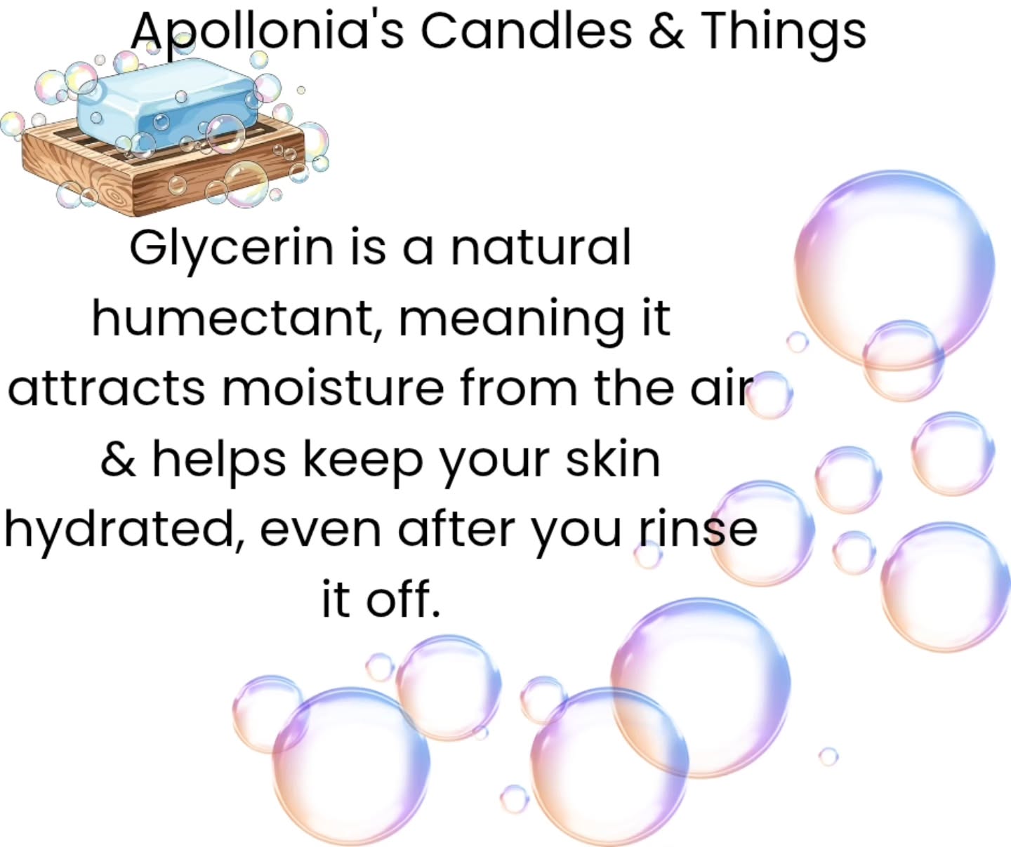 #takecareofyourskin #skincare #glycerin #GlycerinSoap #didyouknow #fact #soapfacts #fyp #ApolloniasCandlesAndThings