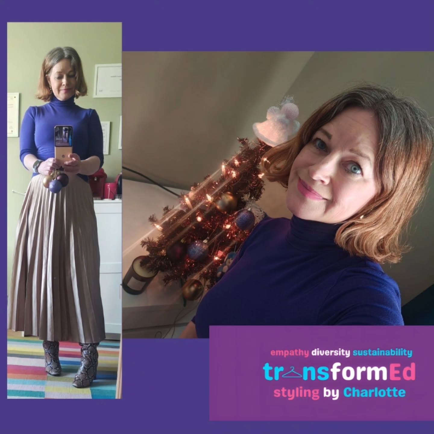 Taking my matchy-matchy tendencies to the extreme by colour-coordinating with my Christmas tree ๐
๐๐ค
Skirts both charity shop finds
Roll neck @_kettlewell
๐๐ค
Personal Styling Hull
Colour Analysis Hull
Sustainable Styling