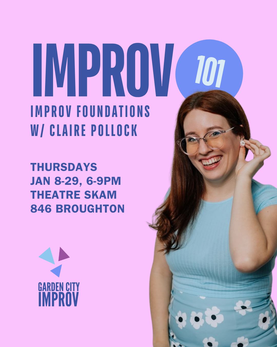 Who is improv for? Short answer: Anyone and everyone!
Long answer: We’ve seen it all - people with careers in government and tech, total beginners, and retirees seeking new skills, community, and fun.
What skills can you gain from improv?
• Active listening
• Adaptability
• Collaboration (“Yes, And”) mindset
• Confident and clear communication
Sounds pretty good, doesn't it? Improv 101 kicks off in the new year at @theatreskam starting Jan 8th!
Over four weeks, Claire will lead you through fun, low-pressure games and exercises. No experience needed.
Registration is now open! 🎉 link in bio
#yyj #victoriabc #learnimprov #gardencityimprov #yyjcomedy