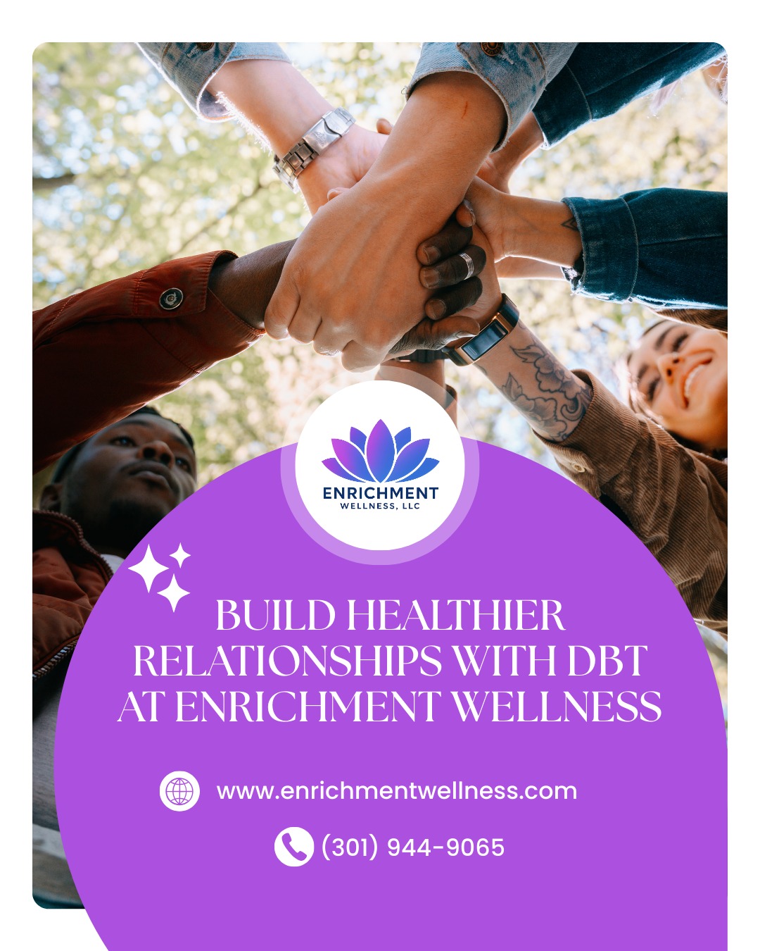 DBT gives you tools to communicate, connect, and create relationships that support your well-being.
Stronger bonds start with emotional skill.
Build healthier relationships with DBT at Enrichment Wellness.
www.enrichmentwellness.com
#HealthyRelationships #dbtcommunication #interpersonalskills #emotionalintelligence #enrichmentwellness