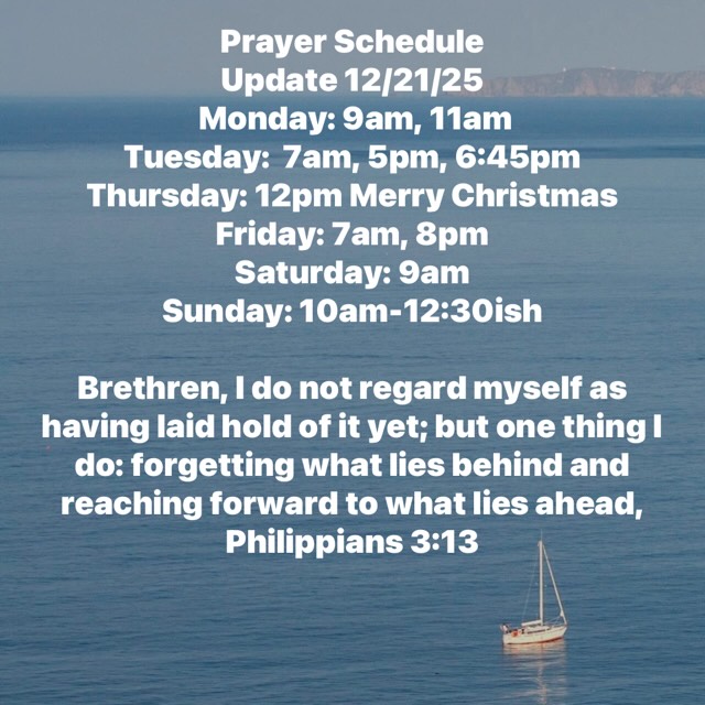 For updates and full schedule go to
www.lighthop.org
Lighthouse of Prayer
1011 N 26th St
Kalamazoo, MI 49048
Streaming link at www.lighthop.org
Not forsaking the assembling of ourselves together, as is the manner of some, but exhorting one another, and so much the more as you see the Day approaching. Hebrews 10:25
Brethren, pray for us.
1 Thessalonians 5:25