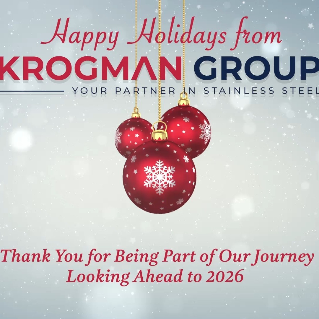 Happy Holidays from all of us at Krogman.
Thank you to our partners, customers, and team for a strong year built on trust and reliability. Wishing you a joyful holiday season and a successful year ahead.
#stainlesssteel #krogman #krogmangroup #holidays #newyear2026