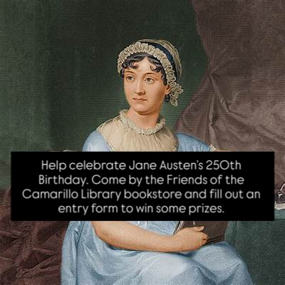 #friendsofthecamarillolibrary #janeausten #donate