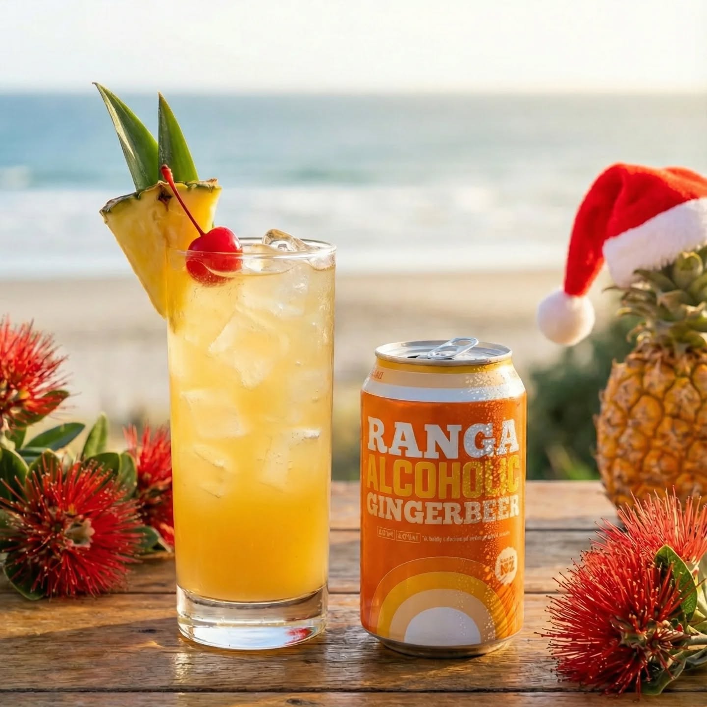 Spice up your Christmas with The Ginger-Pineapple Santa Sipper 🎅🍍
Recipe:
30ml spiced rum
60ml pineapple juice
Ice
Top with Ranga Gingerbeer
Garnish: pineapple spear + cherry
Sit back, relax and prepare to dominate the Secret Santa Steal 🎄