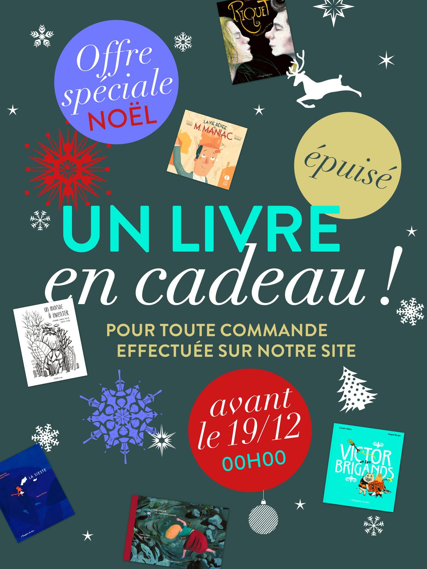 Opération flash de Noël ! ⚡️
Pour toute commande passée sur notre boutique en ligne (lien en description), un livre épuisé de notre catalogue sera offert. Vous avez jusqu’à demain, vendredi, minuit pour profiter de cette offre ! Les commandes seront expédiées samedi matin pour garantir la bonne réception avant Noël 🎄🎁📚❤️ #letageredubas #albumjeunesse #offrenoel #litteraturejeunesse #editionindependante