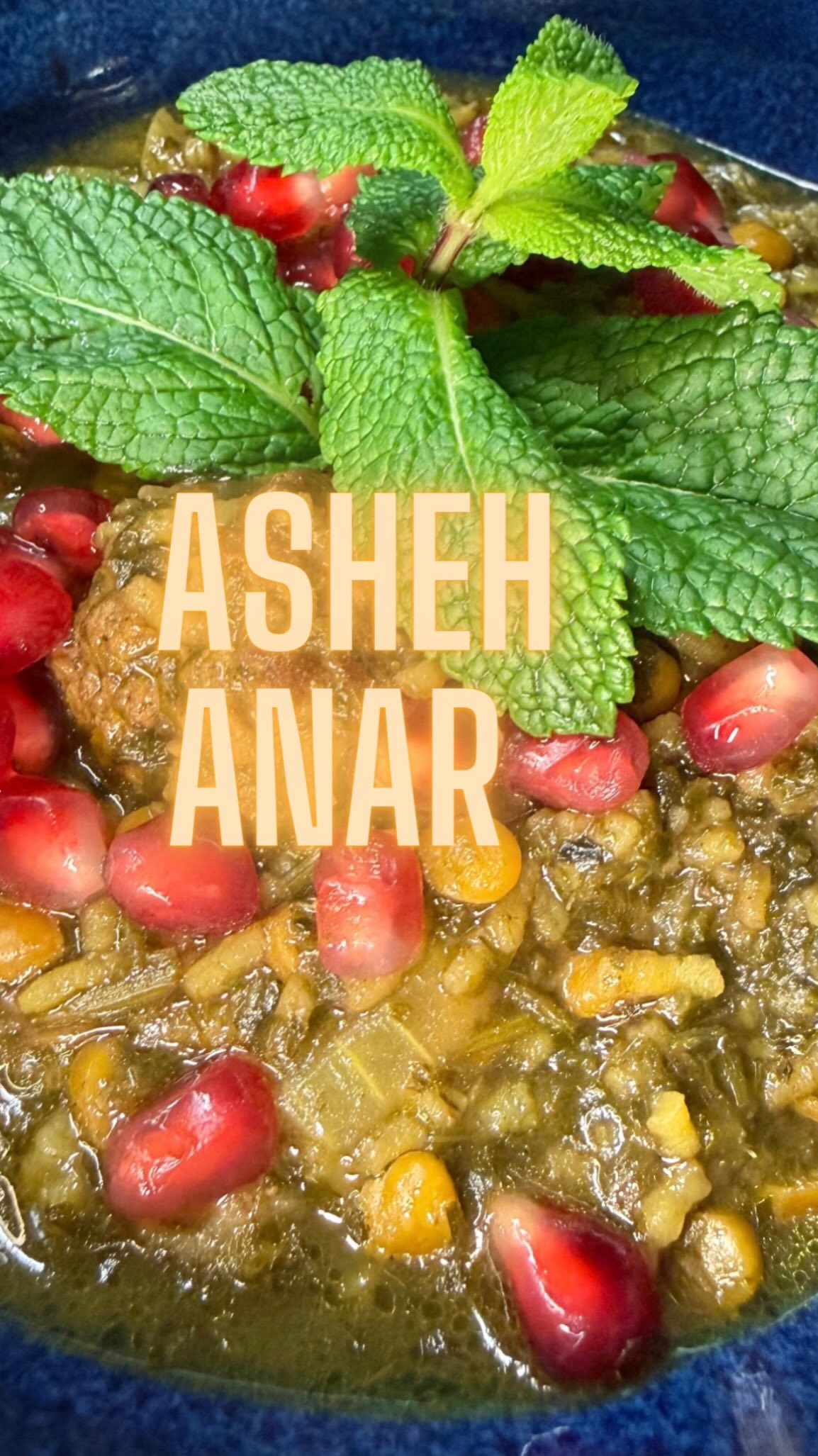 ASHEH ANAR ⬇️⬇️⬇️
RECIPE BELOW - (Pomegranate Soup)
Ingredients – Soup
• 120 g yellow split peas (lapeh), washed and soaked for 30 minutes
• 120 g rice, washed and soaked for 30 minutes
• 1 medium onion, thinly sliced
• 1 tsp turmeric
• 1 tsp salt (adjust to taste)
• 1 tsp black pepper
• 500 ml pomegranate juice
• 2 tbsp pomegranate molasses
• 400 g ash herbs
(typically leek, parsley, coriander, dill, spinach)
• 2 tbsp olive oil
• 1 liter boiling water
Ingredients – Kofteh Gelgeli (Meatballs)
• 300 g minced meat (beef or lamb)
• 1 small onion, finely grated or minced
• 1 tsp salt
• 1 tsp black pepper
• 1 tsp turmeric
• 1 tsp cinnamon
• 1 tbsp olive oil (for frying)
Garnish
• Pomegranate seeds
• Fresh mint
Instructions
Heat 2 tablespoons olive oil in a large pot over medium heat.Add the sliced onion and sauté until soft and lightly golden (about 5–7 minutes).Add turmeric, salt, and black pepper; stir well to release the aromas.
Drain the split peas and rice. Add them to the pot and stir to coat with the spices.
Add 1 liter boiling water, cover, and simmer over medium heat for 30 minutes, stirring occasionally.
Add the chopped ash herbs and mix well.
Pour in the pomegranate juice and add pomegranate molasses.
Reduce heat and let the soup simmer gently.
In a bowl, combine minced meat, onion, salt, pepper, turmeric, and cinnamon. Mix well.Shape into small meatballs.
Heat 1 tablespoon olive oil in a frying pan and brown the meatballs on all sides.
Add the browned meatballs to the soup.
Simmer gently for 30 more minutes, until flavors are well combined and the soup thickens slightly. #persianfood #persianflavors #yalda #pomegrantesoup #tastoftradition