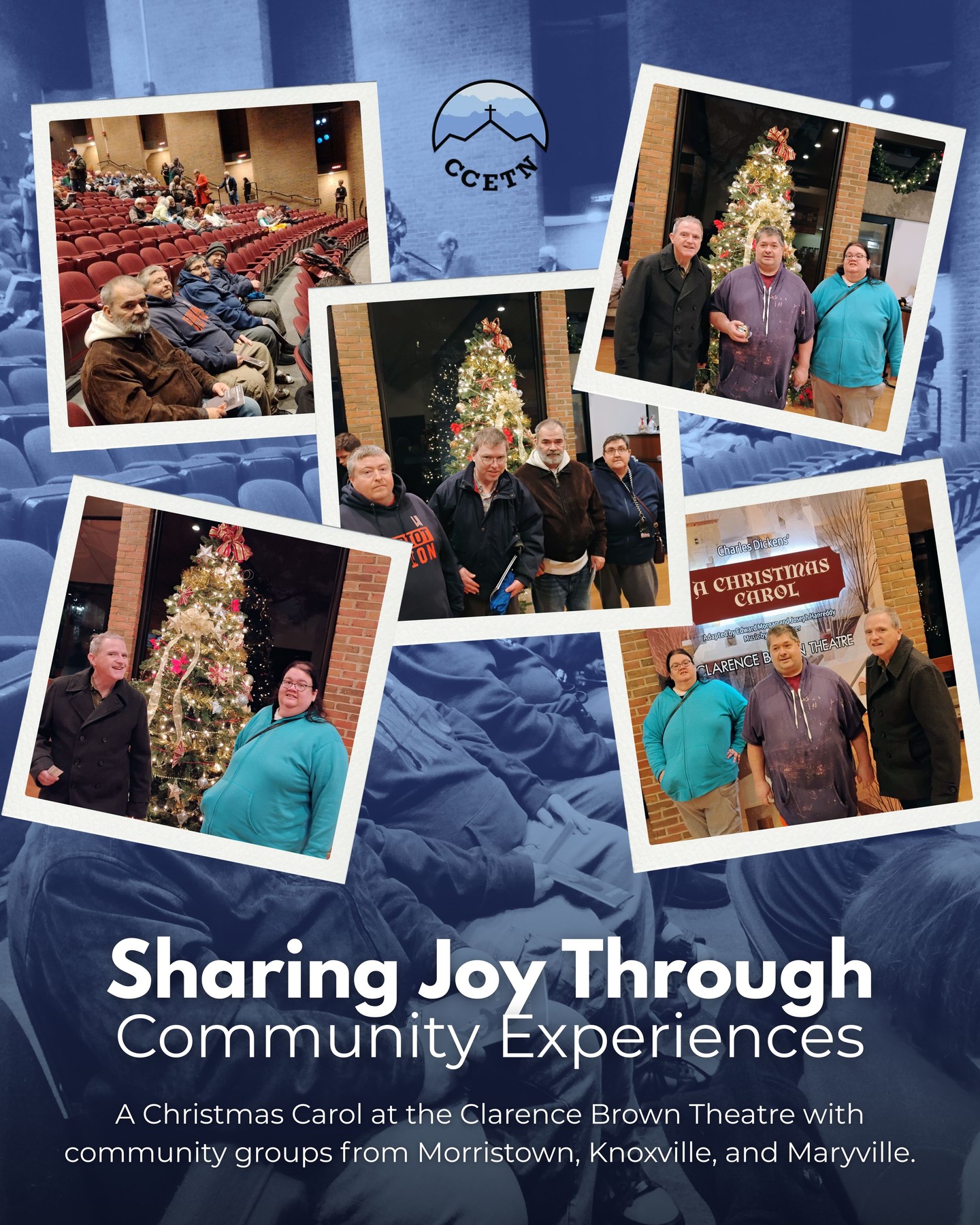 ✨We celebrated the season together with a shared visit to A Christmas Carol at the Clarence Brown Theatre, bringing community groups from Morristown (Five Rivers), Knoxville, and Maryville together for a meaningful experience of connection, joy, and togetherness. 🎭❤️
#Community #SeasonOfGiving #ClarenceBrownTheatre #AChristmasCarol #Morristown #Knoxville #Maryville #CCETN #Belonging #Joy