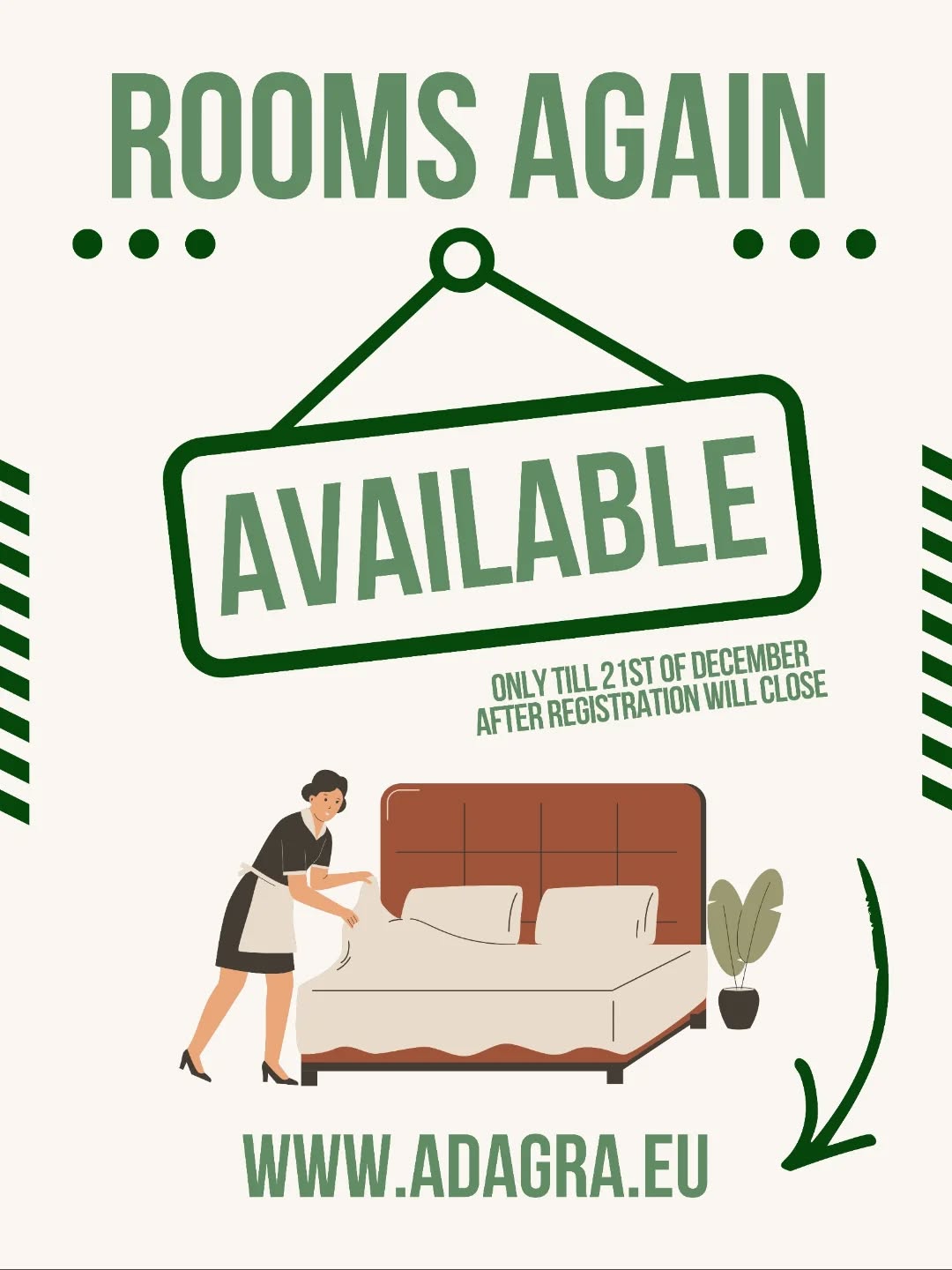 🚨 ROOMS AVAILABLE AGAIN!
Because of a few cancellations, some rooms have opened up again at Hohegrete for the AdAgra 2026 Conference (Jan 6–11, 2026 in Germany)!
This is your last chance to secure your place and enjoy meals with us on site at the Bible & Health Retreat Centre.
🕕 You can still sign up until Sunday evening, December 21st.
After that, registration for on-site accommodation and meals will close.
👉 Register now at www.adagra.eu
#AdAgra #AdAgraEurope #AdAgra2026 #Conference #FaithAndFarming #HealthyLiving #ChristianFarming