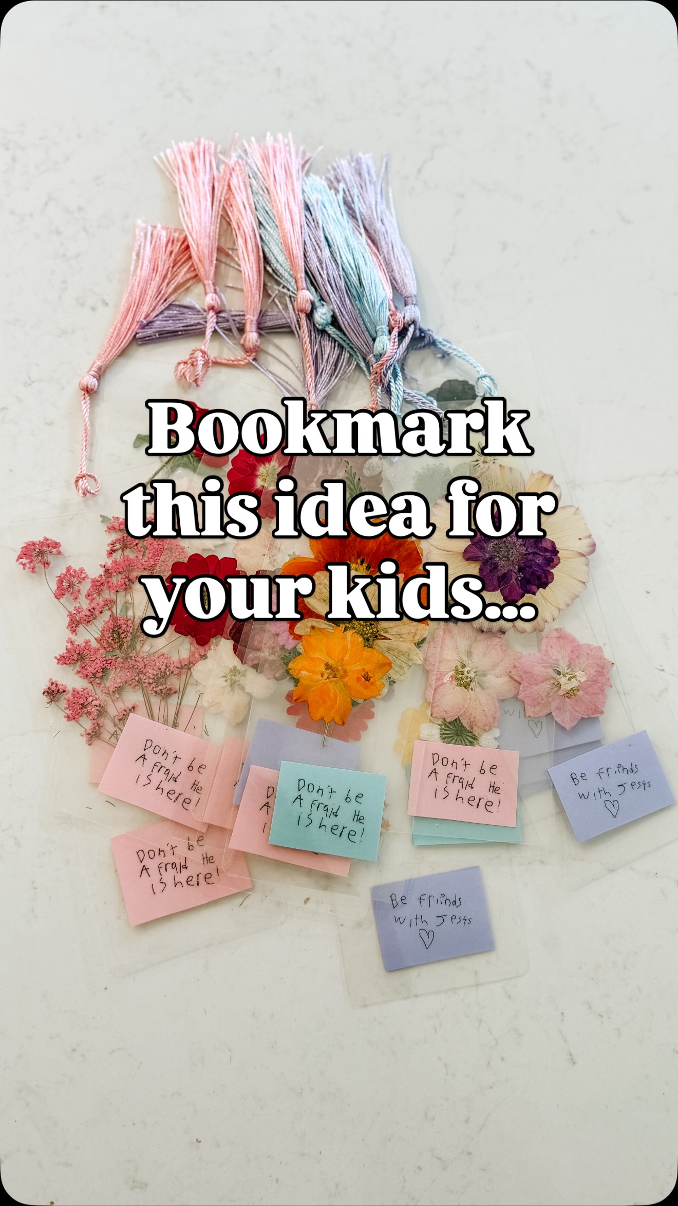 YOUR KIDS CAN DO THIS!
My 7 year old has used these bookmarks to raise $6,000 towards her $30,000 goal for clean housing in Rwanda. I’m SHOOK.
If you’ve been looking for a way to teach your kids to love others - this is it!
Grab a laminator, one set of bookmarks and one pack of dried flowers and they will be creating change in NO TIME.
Kindness.
Generosity.
Determination.
People skills.
Money management.
.. all because she knew about a hard reality and decided to do something about it.
TRUST ME - you have to try this, it’s brought so much joy to our home.
All supplies linked in bio 🫶