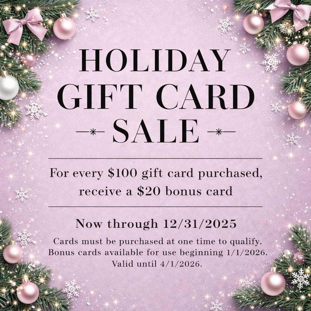 Holiday Gift Cards Give the gift that always delivers—healthy hair, luxury care, and a little self-love.
For every $100 gift card purchased, receive a $20 bonus card.
Perfect for last-minute gifting or treating yourself into the new year.
🎁 Available now through 12/31/25
📍 Bonus cards valid starting 1/1/26
Tap the link in Bio
#MeKerBeautique #HolidayHair #LuxuryHairCare #HealthyHairSeason #GiftWell