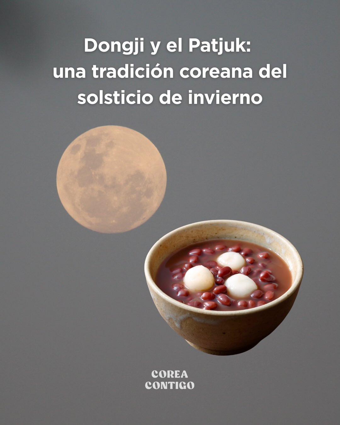 🍲 Dongji y el Patjuk: una tradición coreana del solsticio de invierno 🇰🇷
En Corea, el Dongji (동지) marca el día más corto y la noche más larga del año, alrededor del 21 o 22 de diciembre.
Desde la antigüedad, este día simboliza el final de la oscuridad y el comienzo del regreso de la luz ☀️
✨ ¿Por qué se come patjuk?
El patjuk es unas gachas calientes hechas con judía azuki, una pequeña legumbre roja muy común en la cocina coreana.
Tradicionalmente, el color rojo se considera un símbolo de protección, capaz de ahuyentar las malas energías y atraer buena suerte para el nuevo ciclo 🍀
🏠 Antiguamente, incluso se colocaba patjuk en la entrada de las casas como un ritual para proteger el hogar y desear salud a la familia.
❄️ La judía azuki se consume durante todo el año en Corea:
en invierno se utiliza en platos calientes como el patjuk y como relleno de dulces populares como el bungeoppang y el hoppang,
y en verano es un ingrediente esencial del refrescante patbingsu, el famoso postre de hielo raspado.
👨👩👧👦 Por eso, el Dongji también era considerado un pequeño “Año Nuevo”, un momento para compartir comida caliente y dar la bienvenida al invierno con buenos deseos.
¿Te animarías a probar patjuk en invierno?
#corea #coreadelsur #coreacontigo #coreacontigotour #viajeacorea #turismocoreano #toursenespañol #toursencorea #guíaenespañol #culturacoreana #tradicióncoreana #dongji #patjuk #solsticiodeinvierno #solsticio #한국문화 #한국전통 #동지 #팥죽