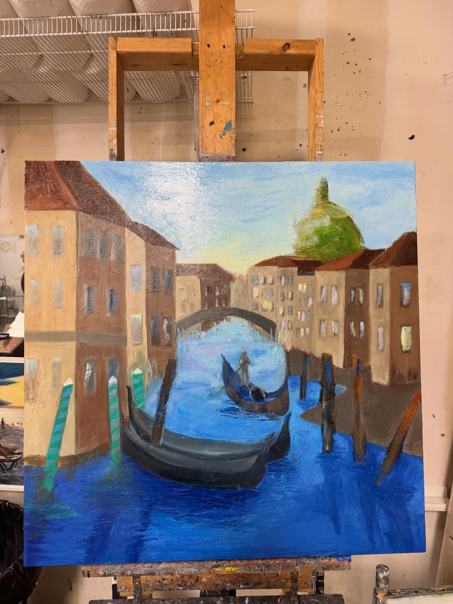The last couple of days have been so much fun hanging out with @braitmanstudio! I stepped way out of my comfort zone with buildings and figures. This one has a long ways to go but I have definitely surprised myself this week. Check back later for a finished piece!
Work in progress
36x36
Oil on canvas