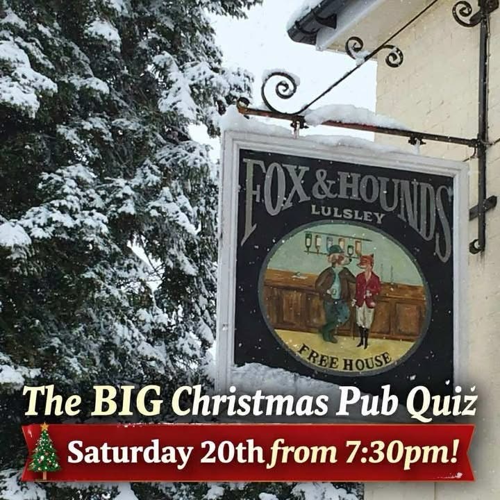 *THIS WEEKEND AT THE FOX & HOUNDS*
The BIG Christmas Pub Quiz ⁉️ returns SATURDAY NIGHT
➡️FRIDAY: 4-11pm
We will be serving our delicious Pub Menu from 5:30-8pm. The open 🔥 will be roaring too.
➡️SATURDAY: Noon-11pm
Food Served Noon-2pm & 5:30-8pm.
Our BIG Christmas Pub Quiz is from 7:30pm. Teams of up to 6 people. 10 rounds of 6 questions. Pick your Joker 🤡 Round (double points). Always our biggest Pub Quiz of the Year 🎄
➡️SUNDAY: NOON-9pm
Sunday Lunch served 12-3pm with a Choice of Knightwick Roast Beef or Roast Turkey.
➡️BEER 🍻- We have our new Bar Set-Up installed and ready to go! Camden Hells Pale, Mahou, Stella Artois and others join our Keg line-up. Real-Ales this weekend include:
- Bass
- Wye Valley HPA
- Goffs Tournament
- Theakston Best Bitter
- Theakston Peculiar IPA
Check out full details at:
www.foxandhoundslulsley.com
TO BOOK ☎️
01886 821 228 or 07581 250 722
#worcester #worcestershire #malvern #malvernhills #visitworcestershire