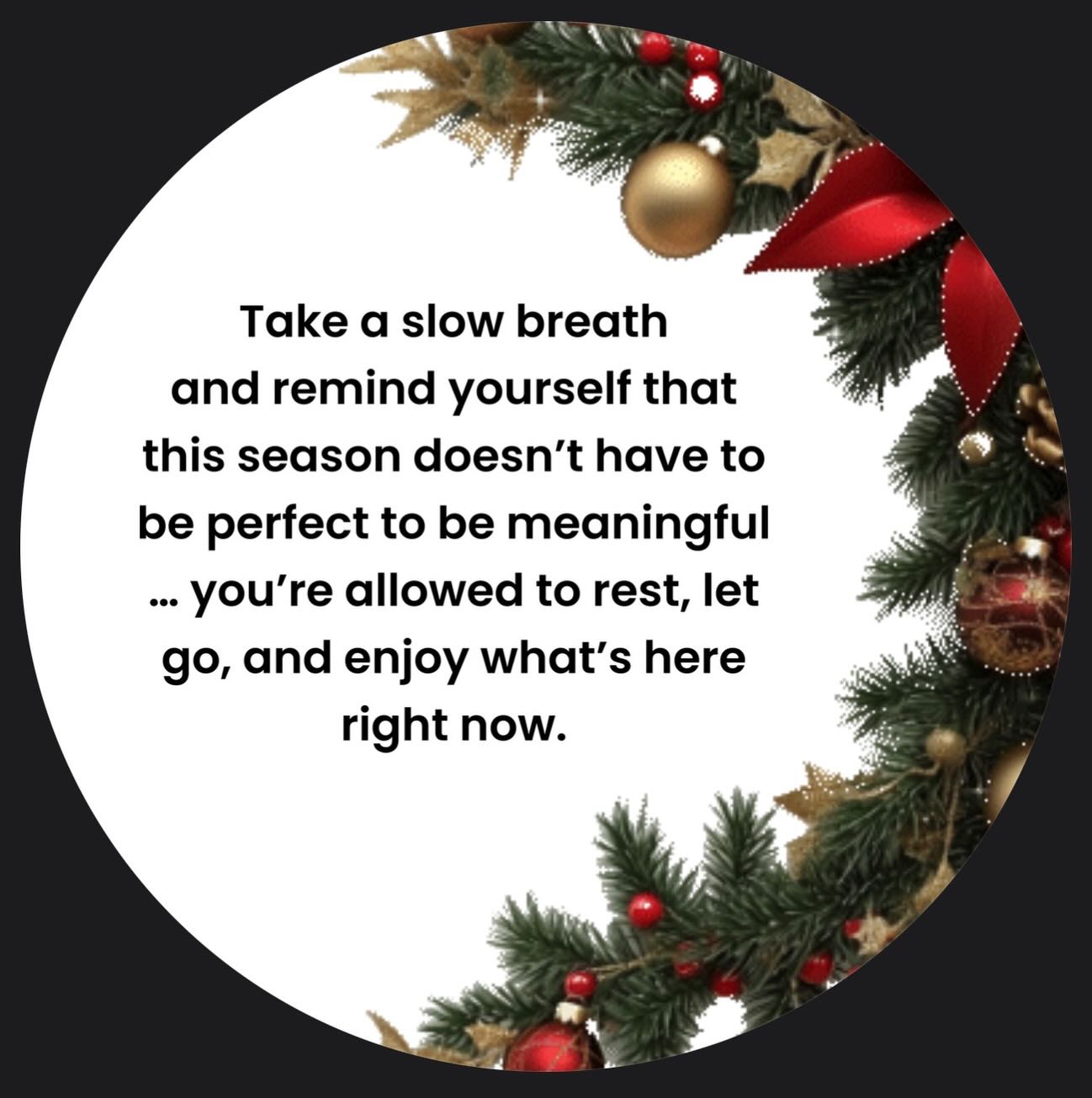 …
Wishing you …
Peace,
Connection,
Hope and
Boundaries
… this Christmas
Remember if all else fails there’s always therapy in January! Come see me…
Wirral Therapist : @wellnessangels_ Argyle Street, Birkenhead
🌟 Remember…
#ChristmasSelfCare
#MentalHealthAtChristmas
#survivingtheholidays
#PeaceOverPressure
#BoundariesAreSelfCare