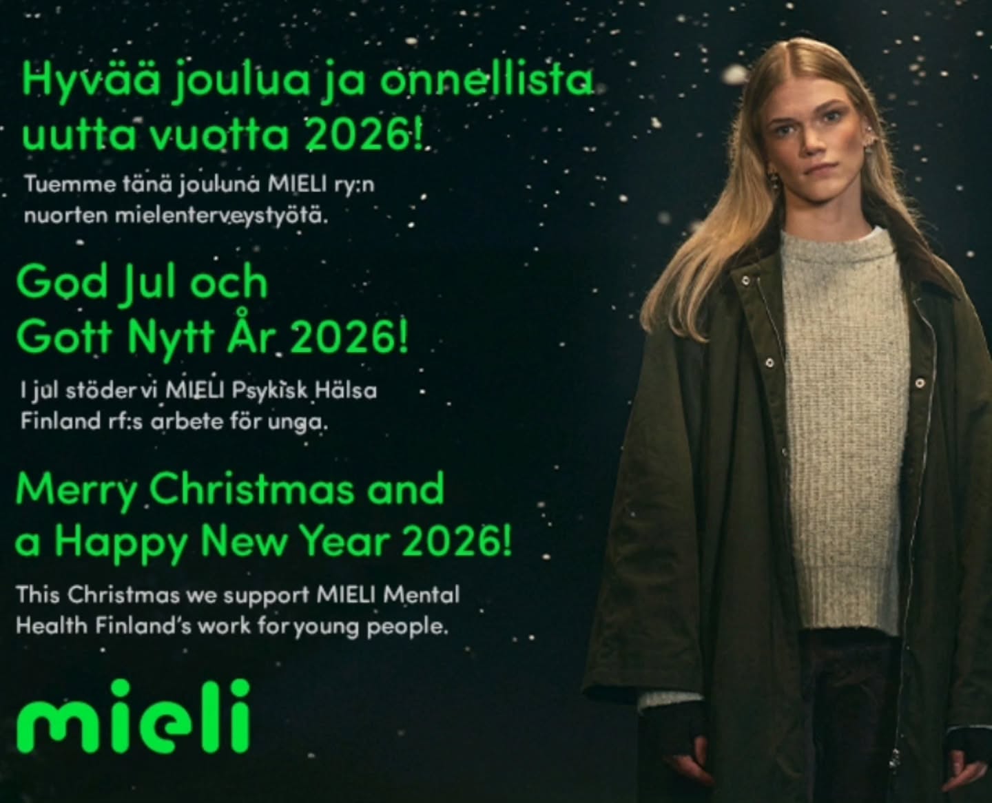 Hyvää joulua 🎅 ja onnellista uutta vuotta ✨️ kaikille! Tänä vuonna joululahjat ja -kortit vaihdettiin toisenlaiseen lahjaan: olemme mukana tukemassa Mieli ry:n tärkeää työtä nuorten mielenterveyden parissa. ♥️ #joulu #hyvääjoulua #merrychristmas