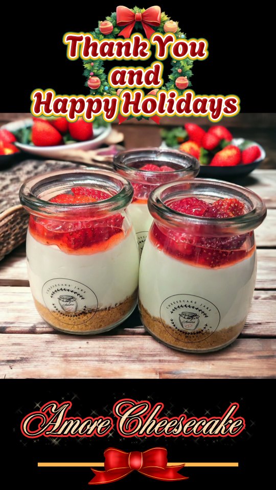 Amore Cheesecake is so grateful for all of you supporting our small business. Thank you for the love. ❤️
#amorecheesecake #merrychristmas #happyholidays #happyhanukkah