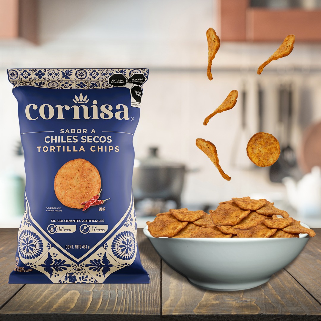 Sabor real en acción.
Cornisa Chips, perfectamente sazonadas.