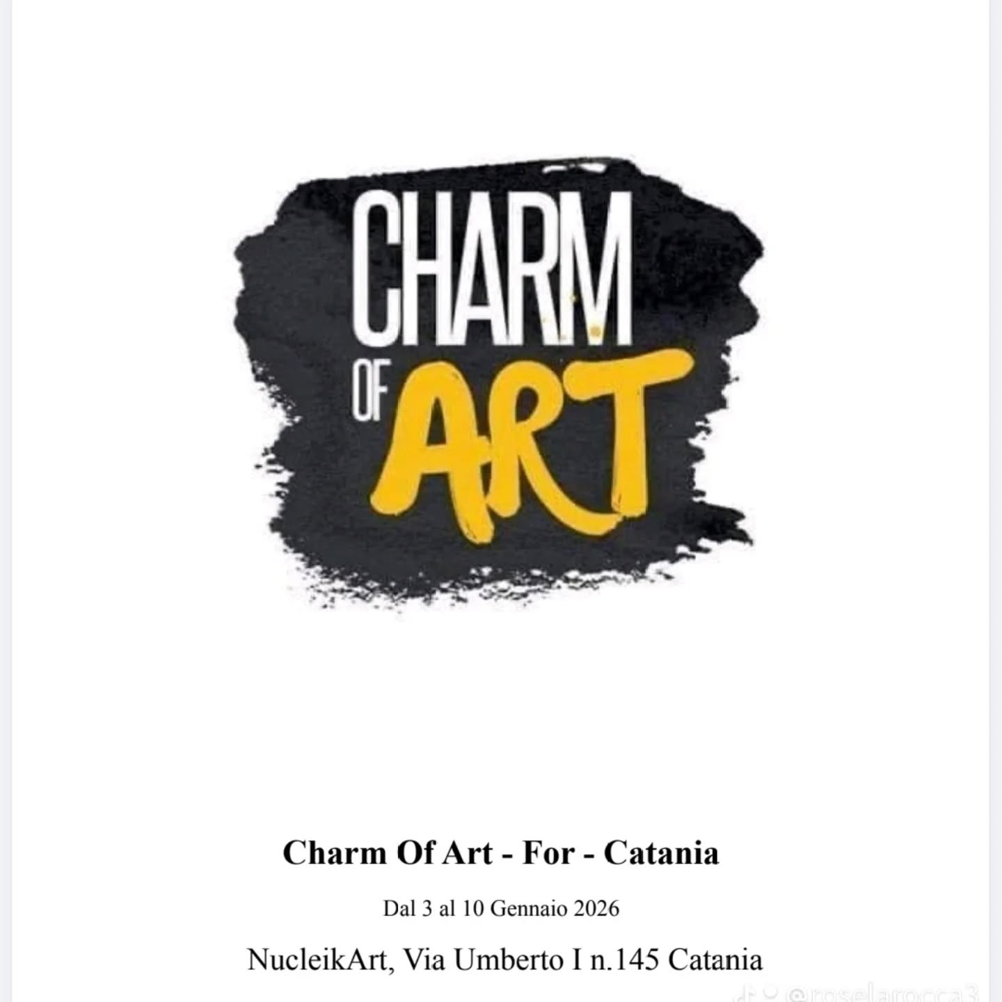 Partecipo alla mia prima collettiva a Catania settima del 3 Gennaio 2026 spero di vedervi.
