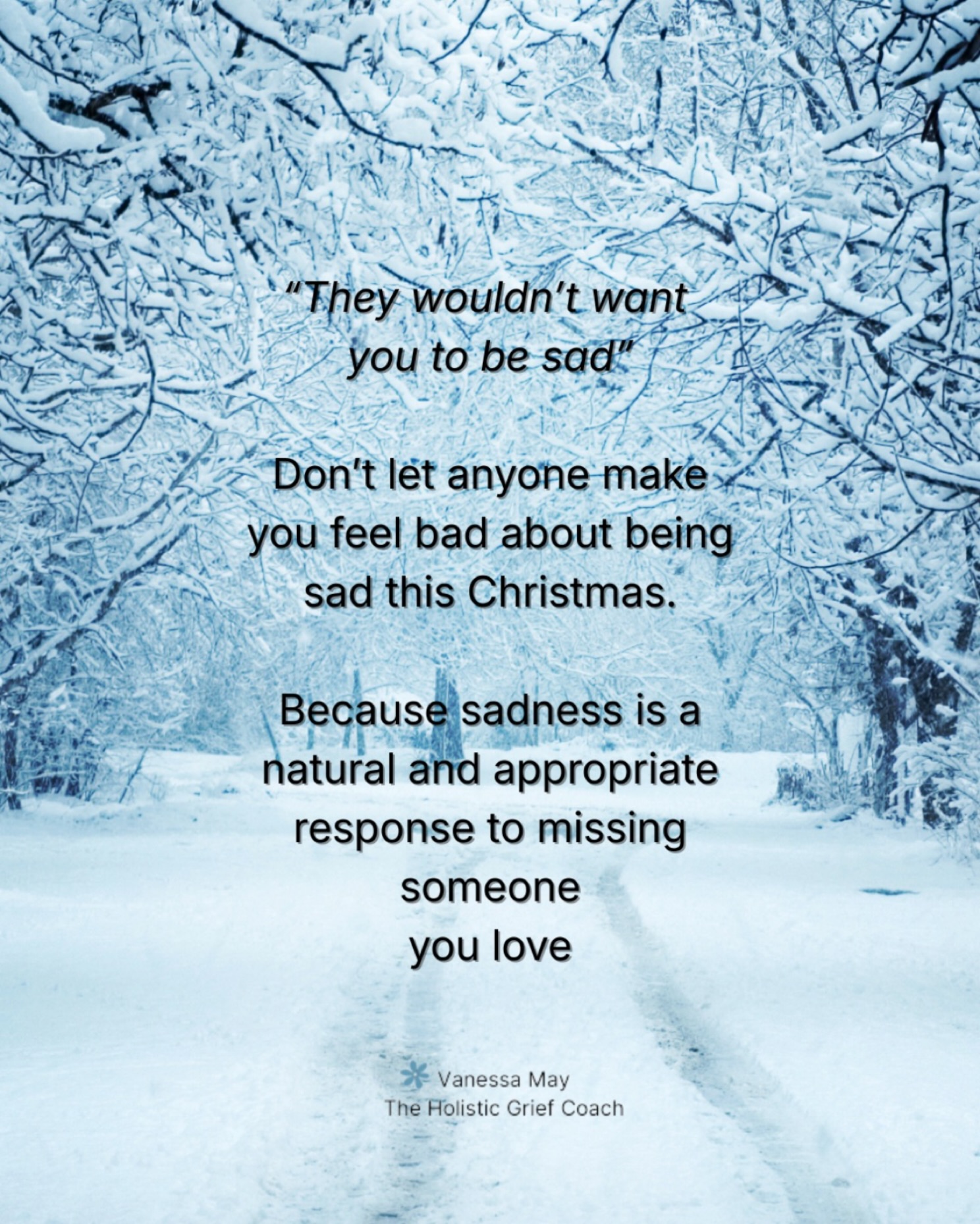 Don’t let anyone make you feel bad about feeling sad over Christmas. This is a prime example of ‘grief shaming’ and just demonstrates a lack of understanding of how extra hard grief can be at this time of year. Sadness really is a natural and appropriate response to missing someone you love - so don’t let anyone tell you otherwise 🩶
If this post resonates please share, save, like and follow 🕊️
.
#griefatchristmas #griefawareness #lossofalovedone #griefandloss