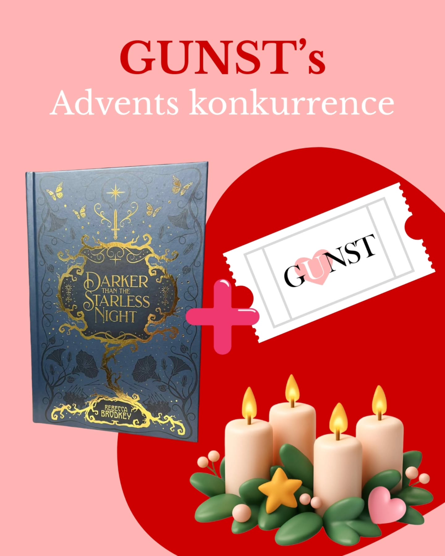 Så blev det tid til fjerde og sidste søndag i advent, og det fejrer vi med at åbne den sidste låge i vores adventskalender. 🥳🎄
Sammen med @bookinaboxeu har vi sørget for at julemagien når ud til alle.
I dag kan du nemlig vinde denne smukke bog og en partout billet til GUNST.
Alt du skal gøre for at deltage er:
Like opslaget.
Følg GUNST og @bookinaboxeu
Ønsk nogen glædelig jul i en kommentar. Det kan være til os, til en god veninde, søster, mor ect.
Vinderen findes tirsdag kl. 12:00 og annonceres på vores kanaler.
Konkurrencen kører både på Instagram og Facebook, så deltag gerne begge steder, for større vinderchance.
Konkurrencen er ikke lavet i samarbejde med Meta, hvorfor de ikke kan stilles til ansvar.