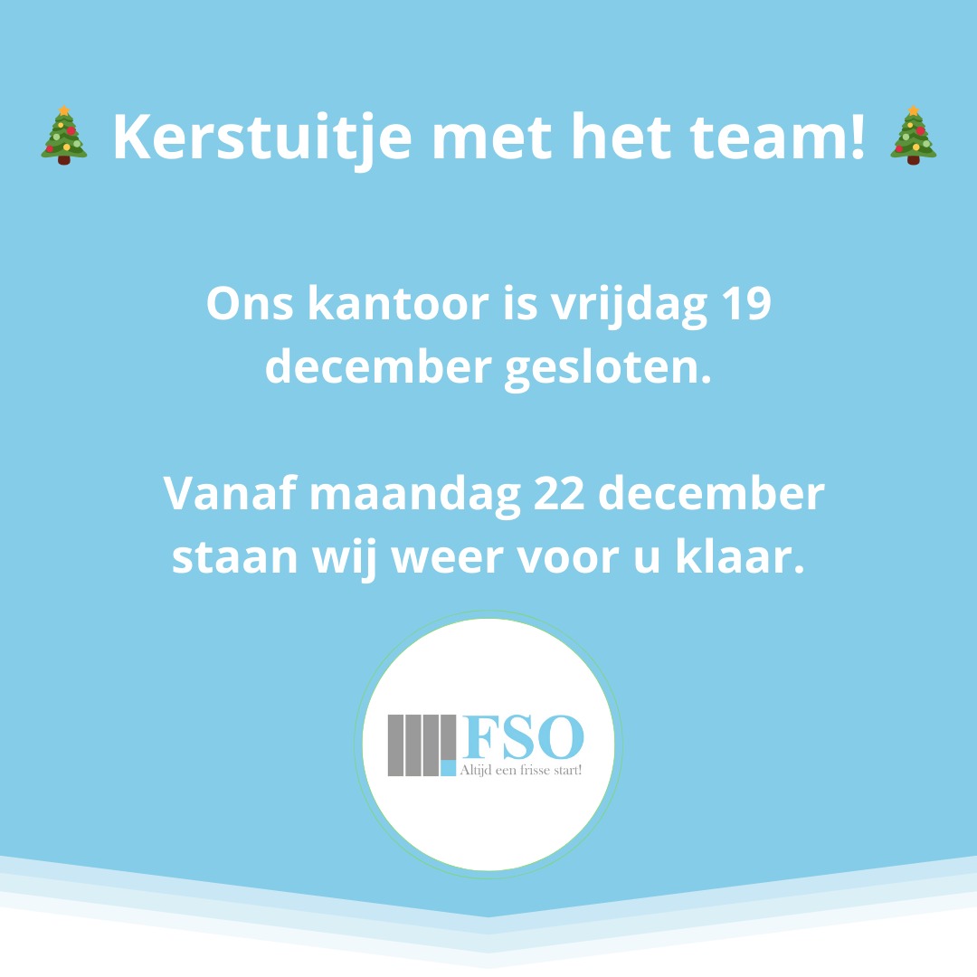 Wij zijn 19 december gesloten i.v.m. een kerstuitje
Maandag 22 december staan wij weer voor u klaar.
#kerstuitje