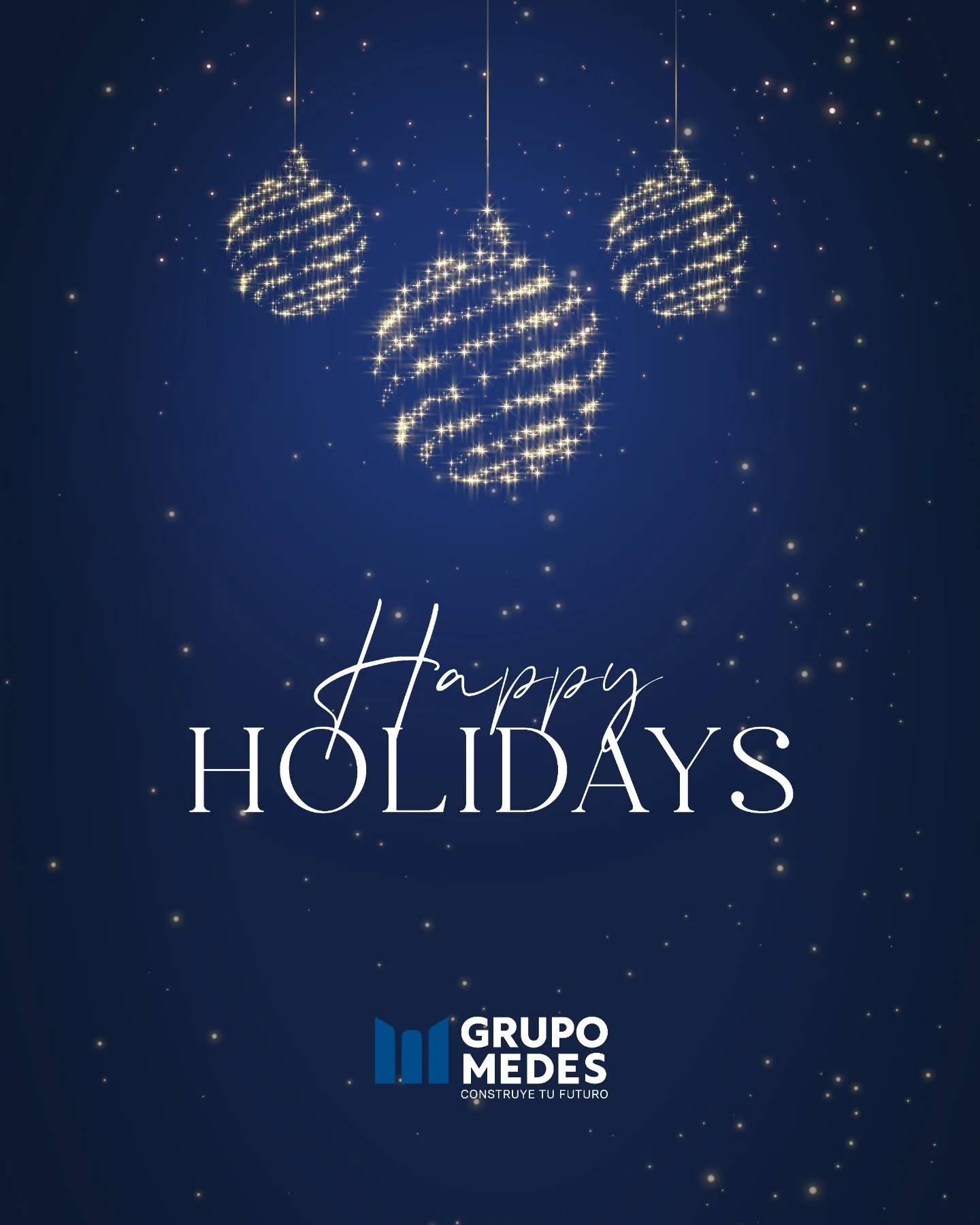 Agradecemos profundamente la confianza que depositan en nosotros y el acompañamiento constante en cada uno de los proyectos que desarrollamos con compromiso, calidad y visión de futuro.
Que esta Navidad sea un momento de encuentro, paz y unión. ✨🎄
Grupo Medes les desea Felices Fiestas y un próspero año lleno de oportunidades.
.
.
.
#navidad #felicesfiestas #holidays #christmas